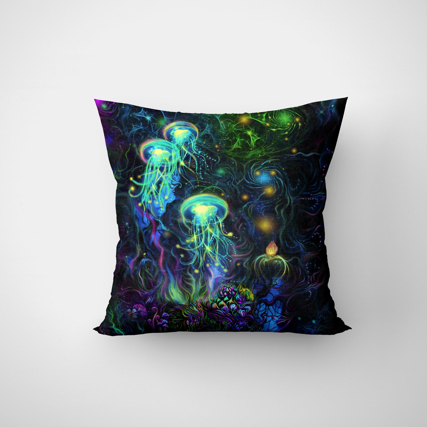 Jellyfish pillowcase uv blacklight active (Copy) (Copy)