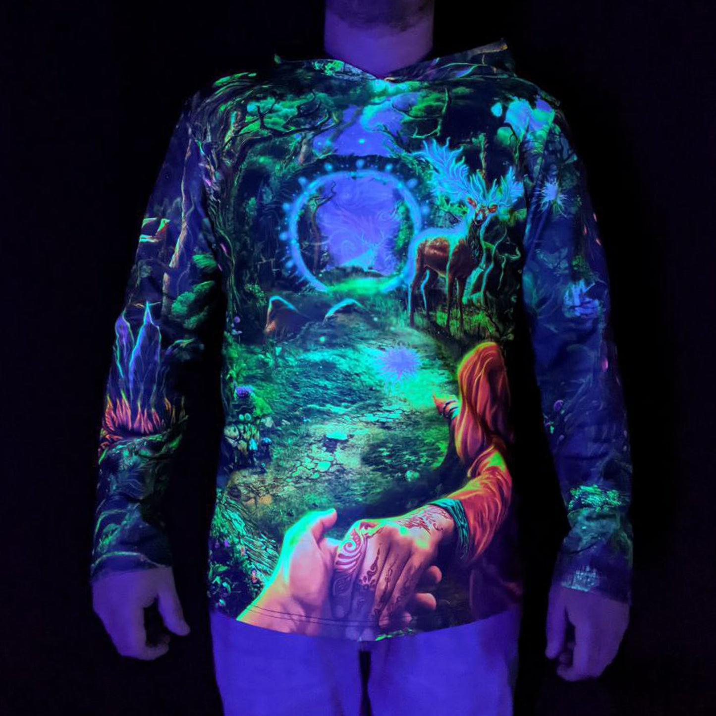 Forest Portal Long sleeve UV-active Blacklight - Artrama