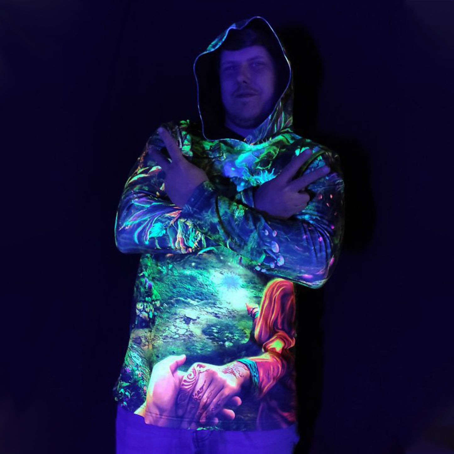 Forest Portal Long sleeve UV-active Blacklight - Artrama