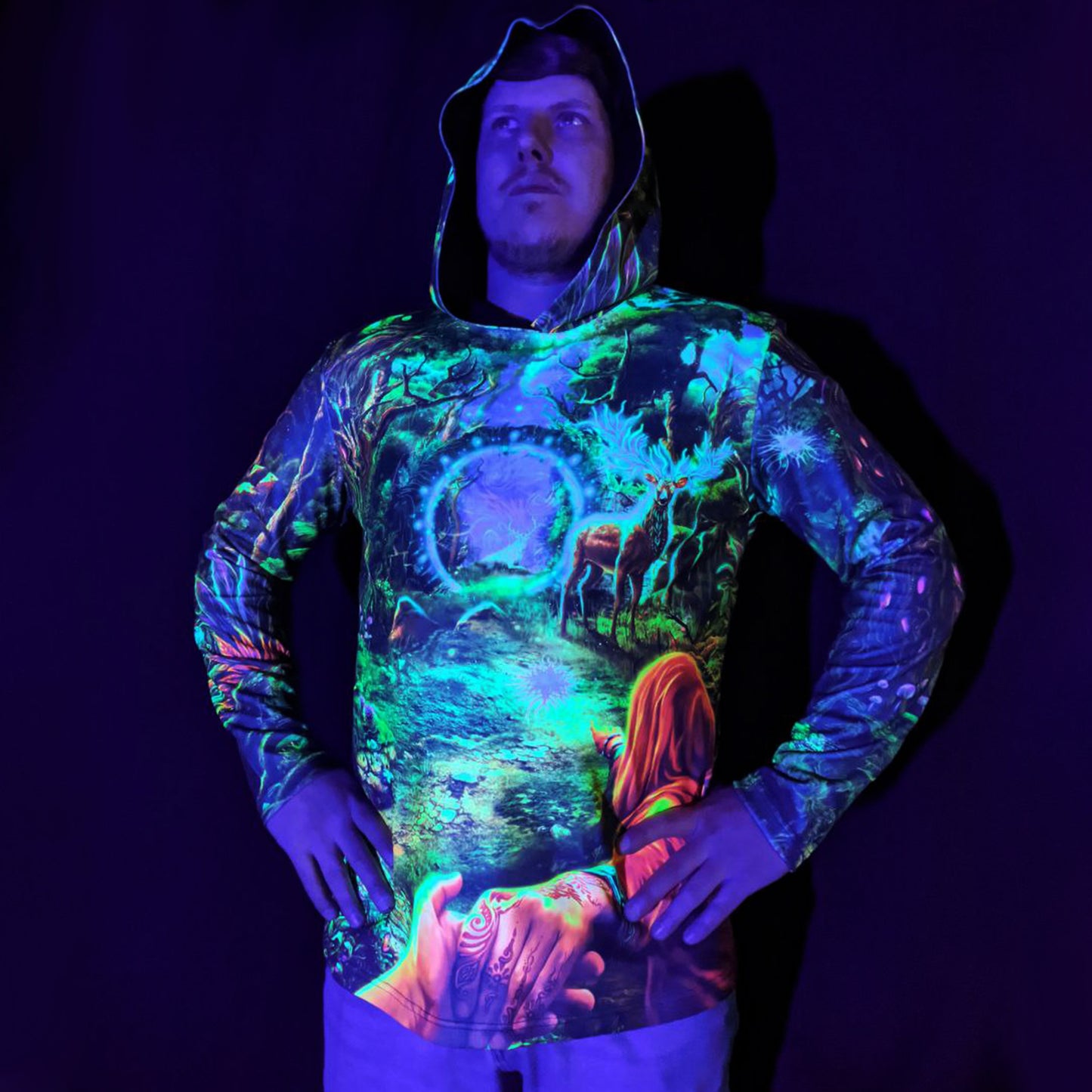 Forest Portal Long sleeve UV-active Blacklight - Artrama