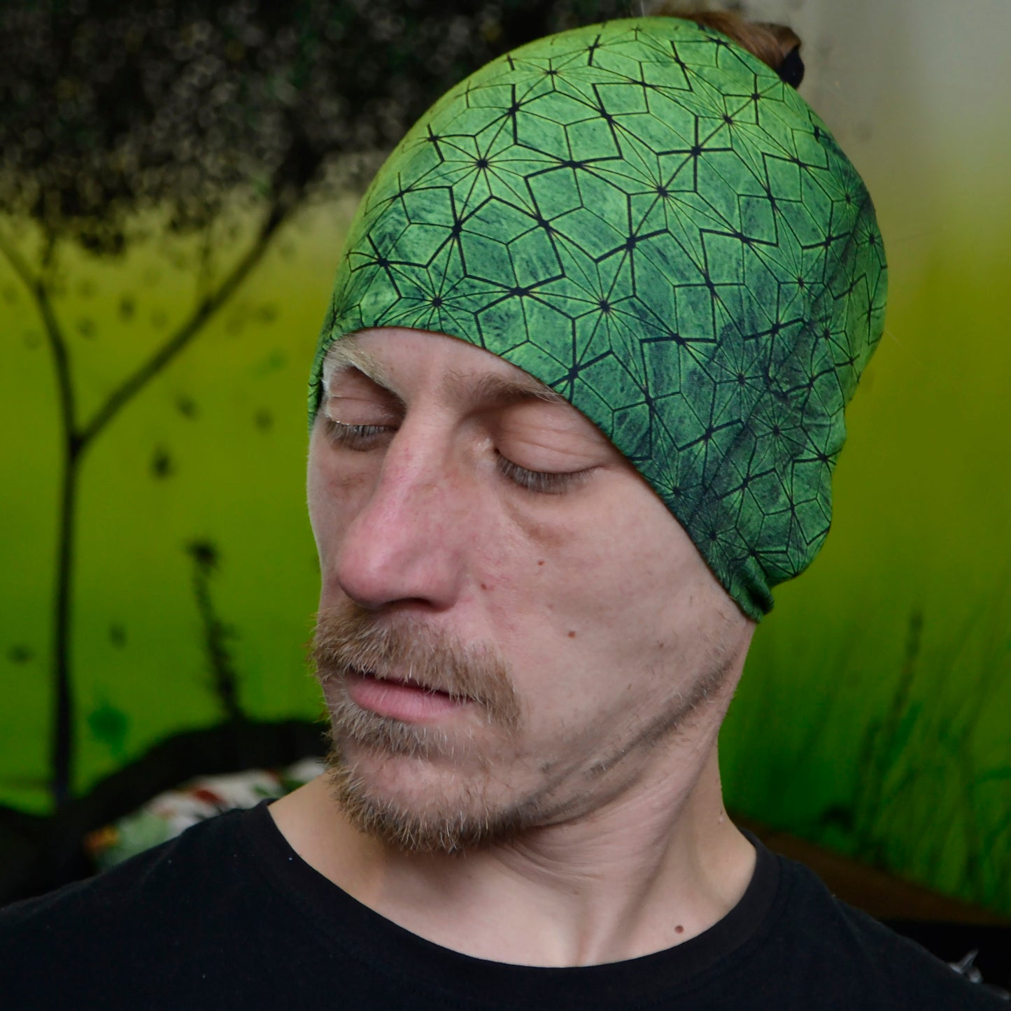 Sacral geometry 04 Neck Gaiters Blacklight UV Active - Artrama