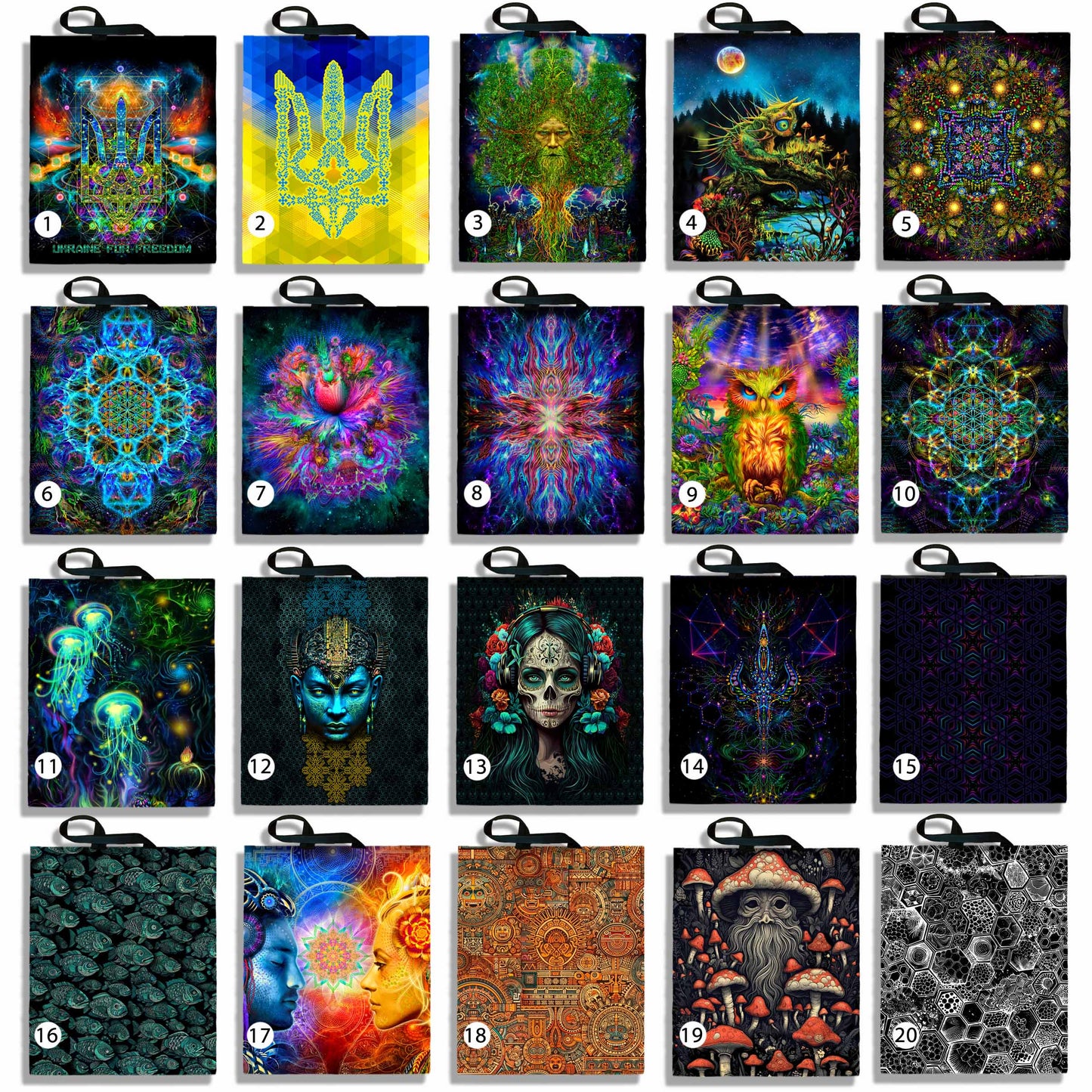 Autumn Mood Blacklight UV active shopper bag