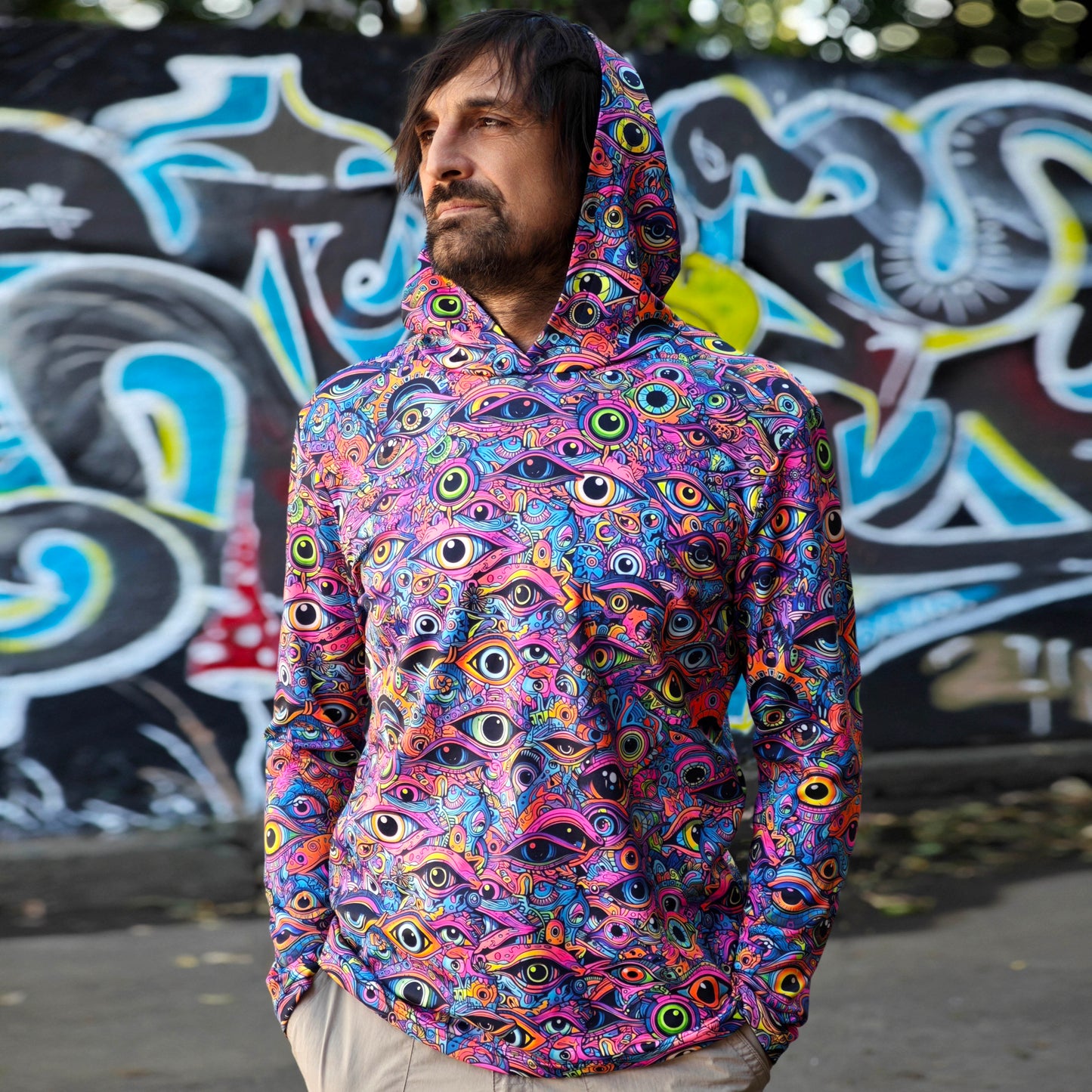 All eyes on me Long sleeve UV-active Blacklight