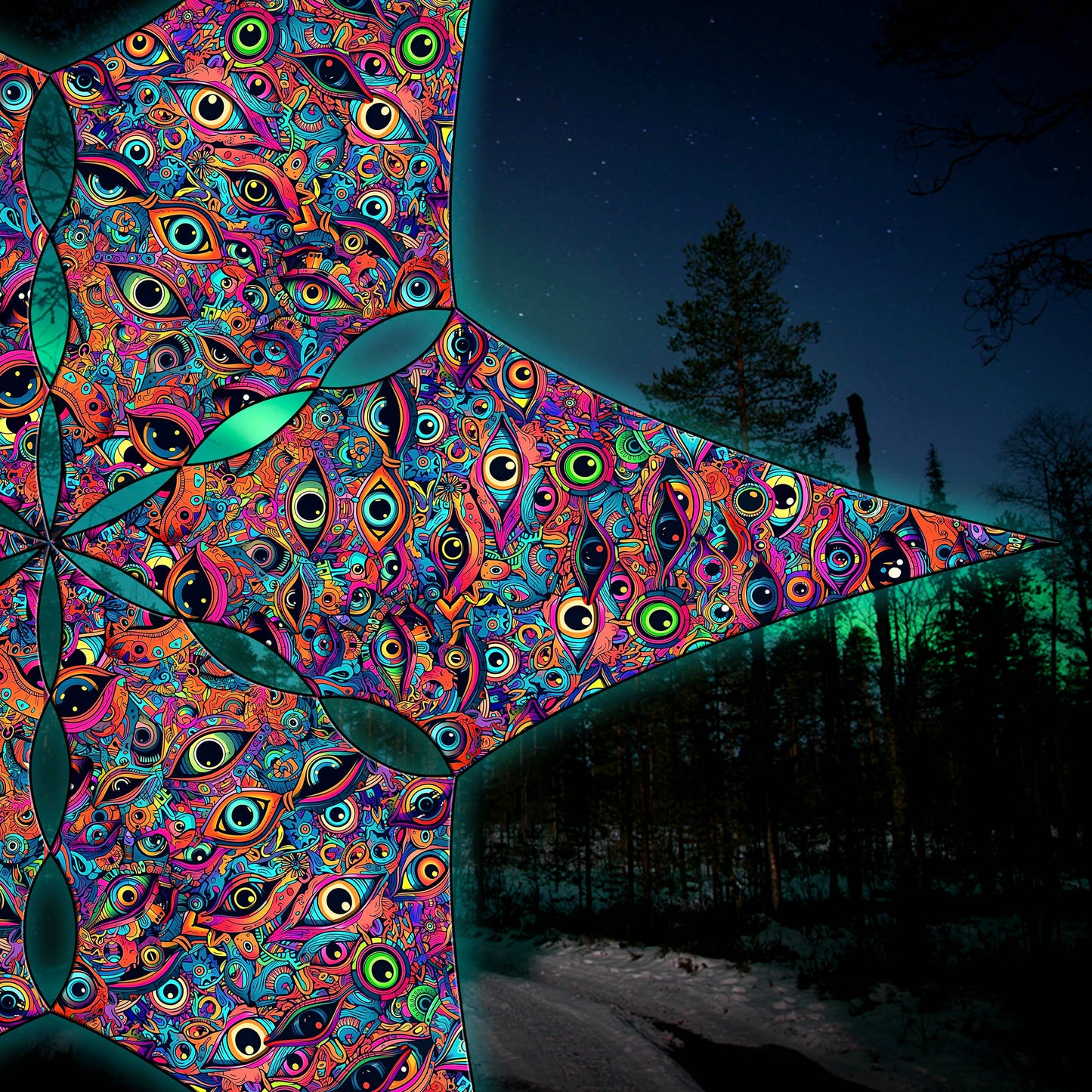 All eyes on me Canopy UV Active Blacklight Decor