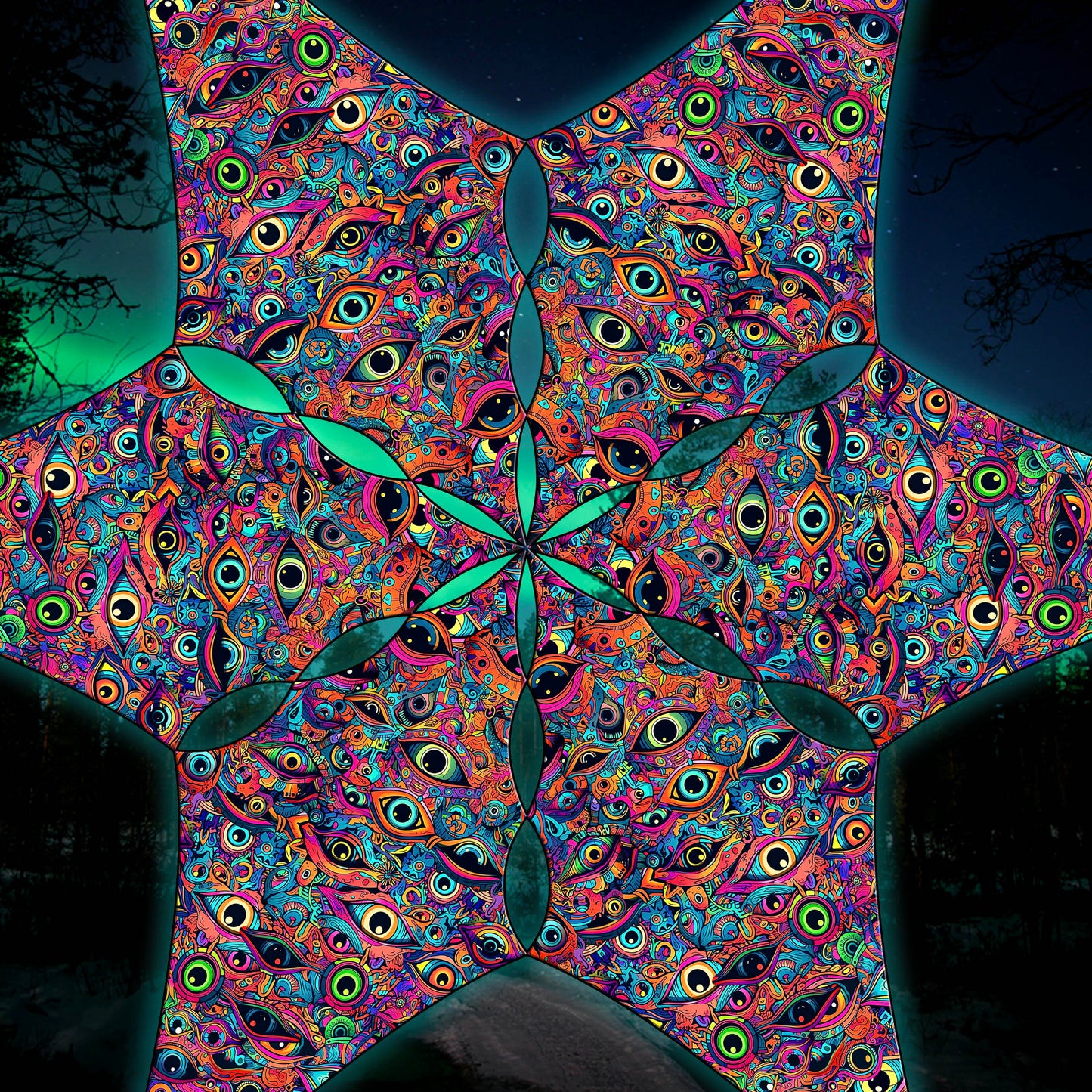 All eyes on me Canopy UV Active Blacklight Decor