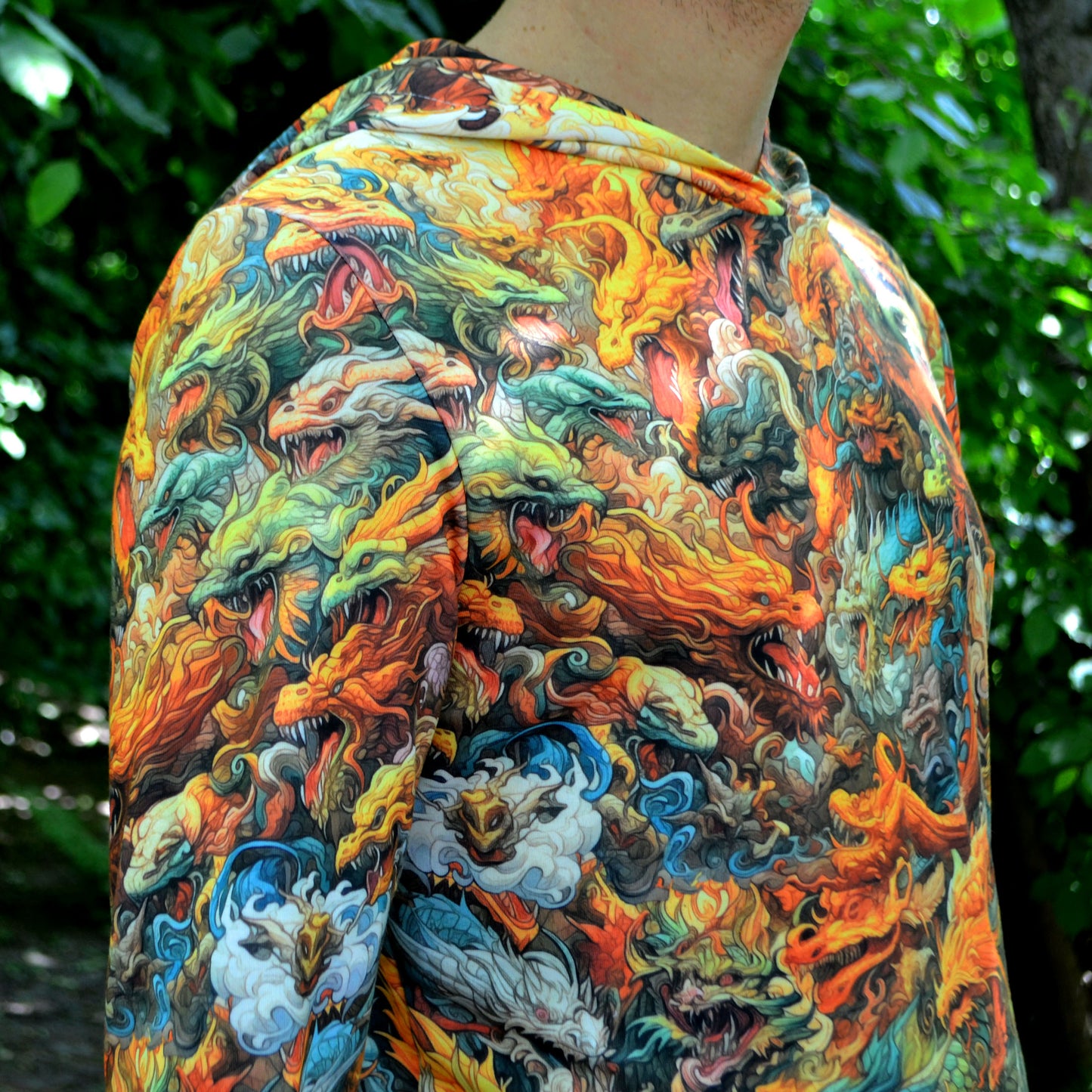 Asian Dragons Long sleeve Blacklight UV-active