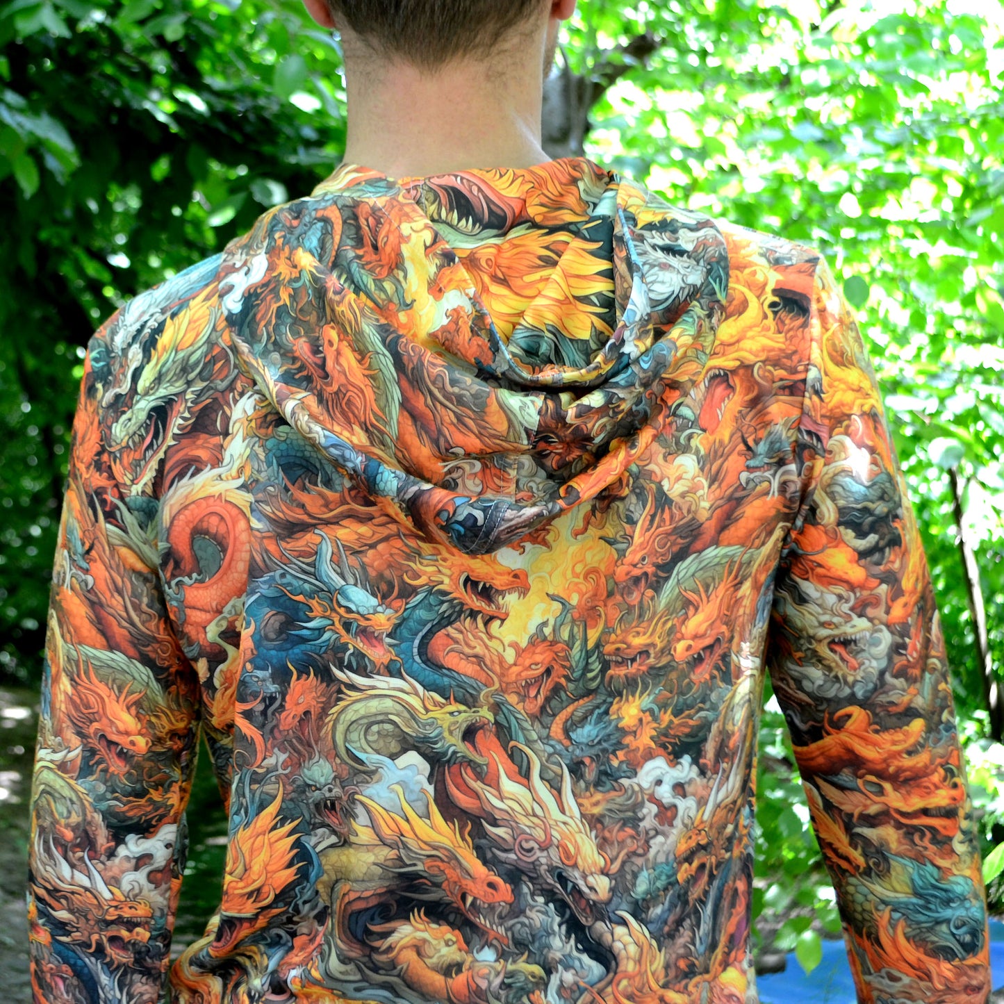 Asian Dragons Long sleeve Blacklight UV-active