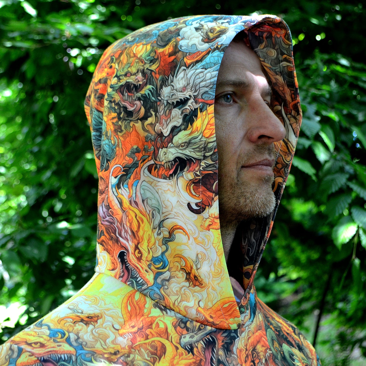 Asian Dragons Long sleeve Blacklight UV-active