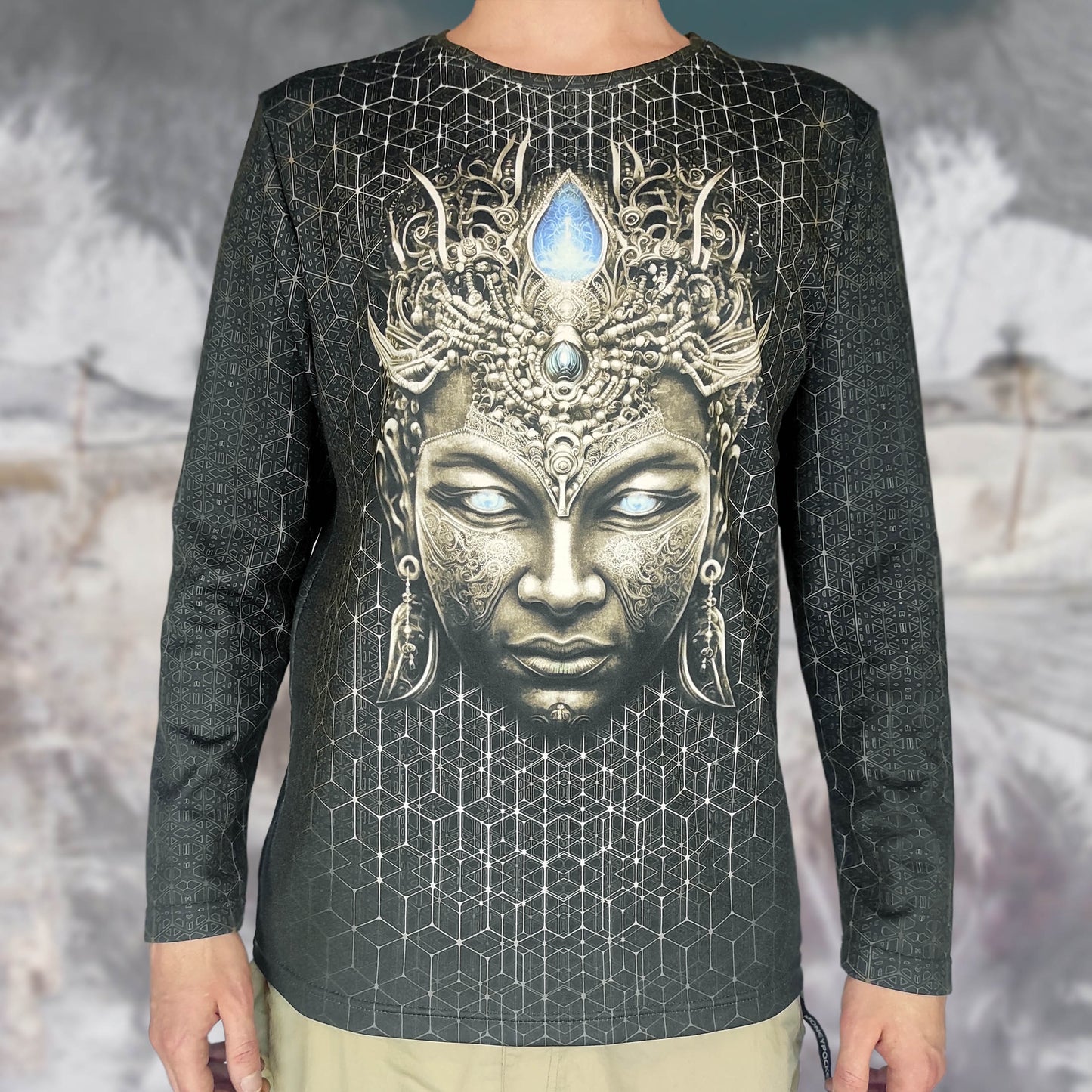 Concentration Buddha State Long sleeve UV-active Blacklight - Artrama