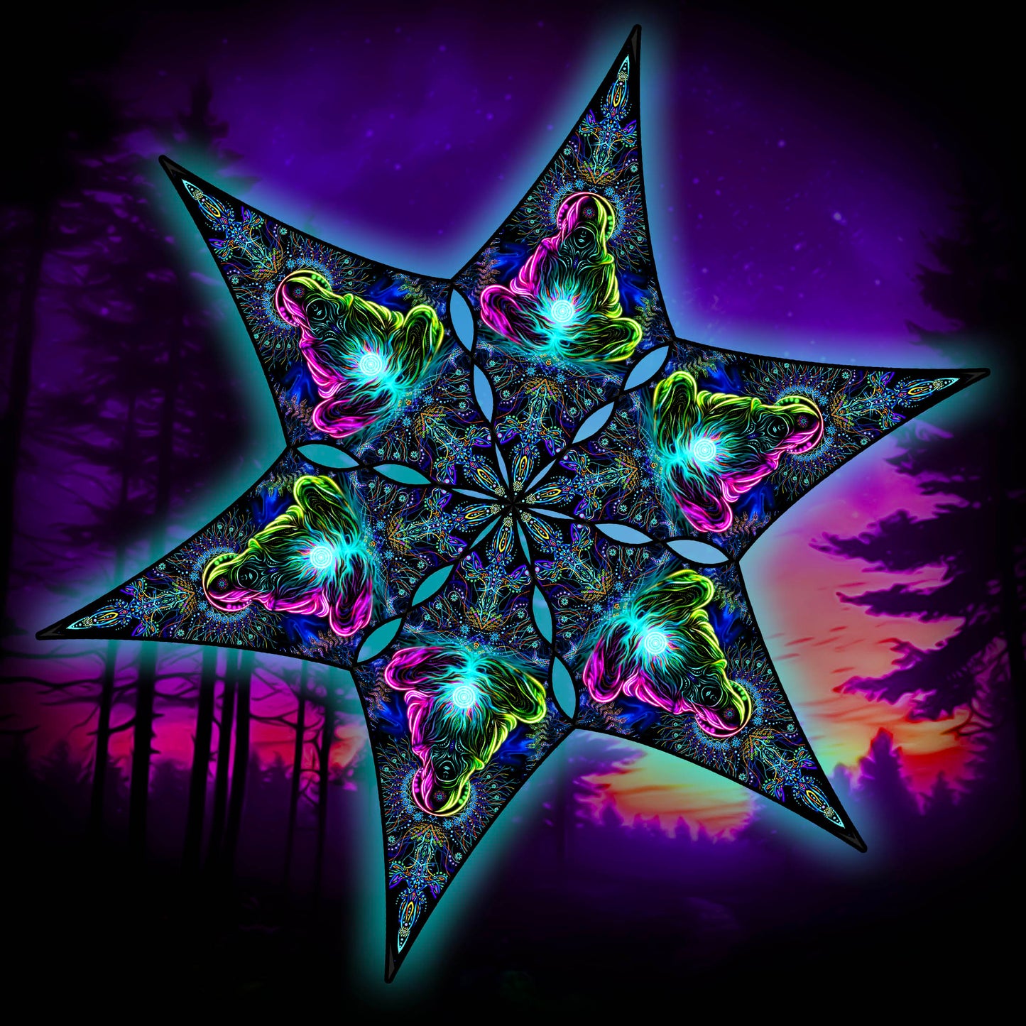 Psy Adept Canopy UV Active Blacklight Decor