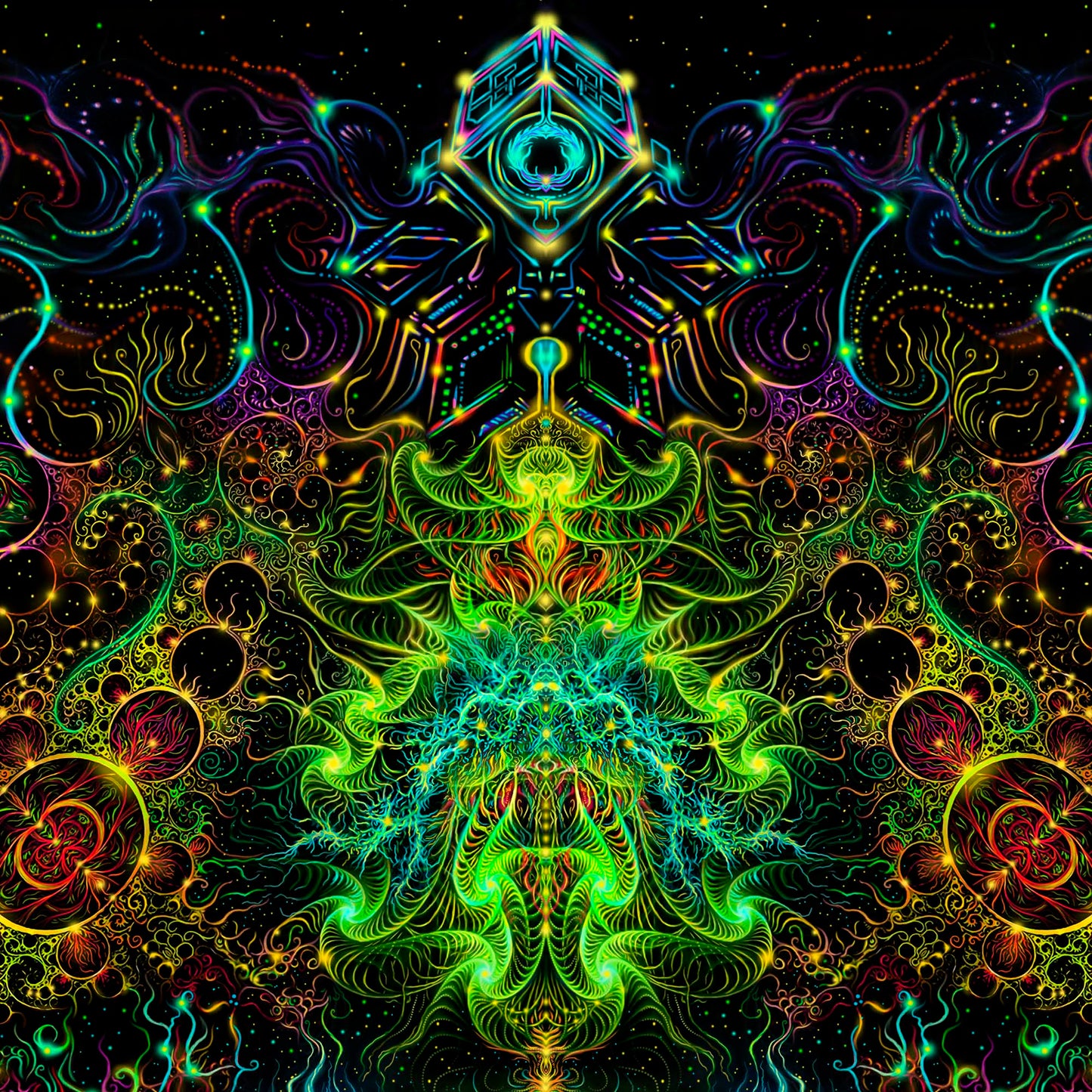 Consciousness of the Universe Backdrop UV-Active Blacklight - Artrama