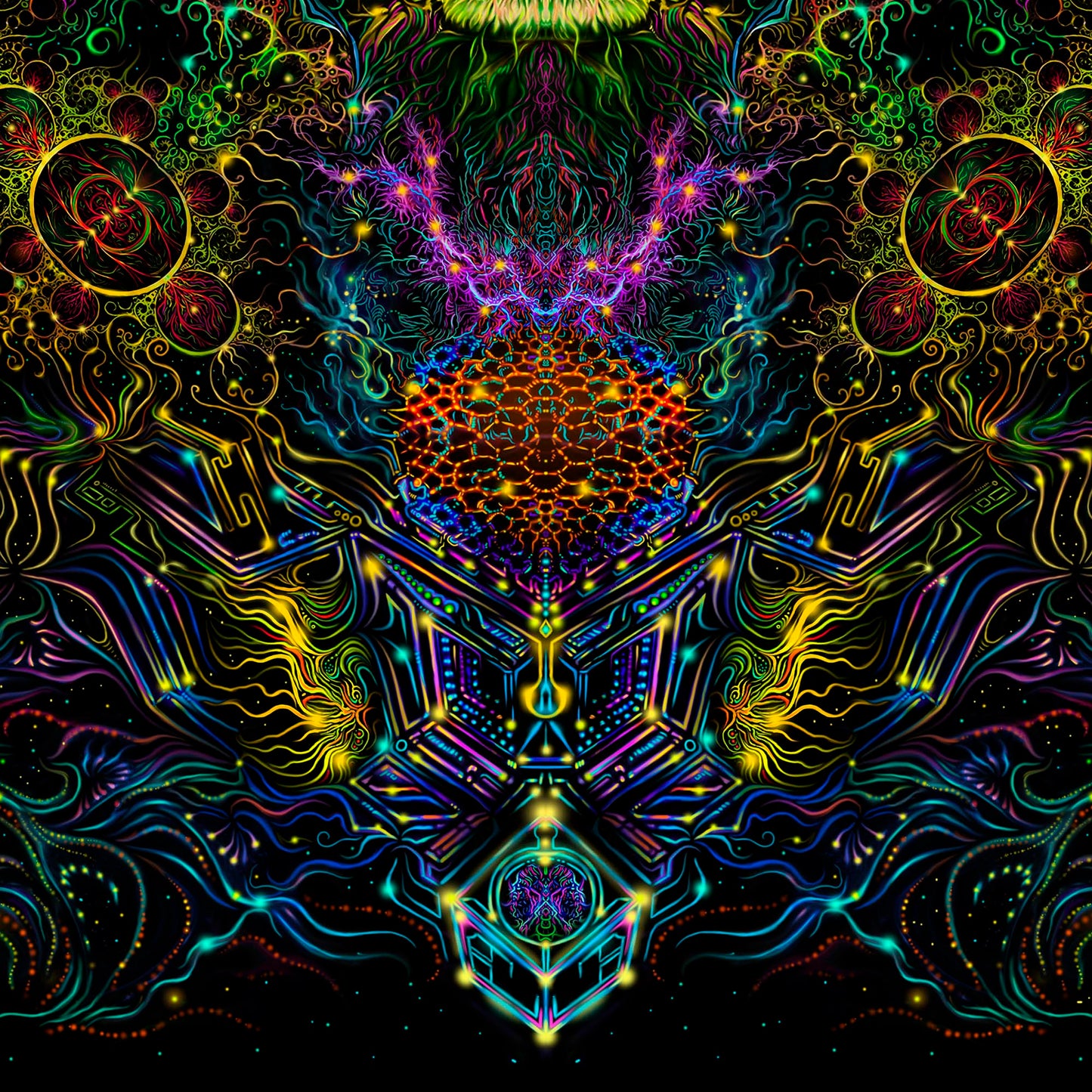 Consciousness of the Universe Backdrop UV-Active Blacklight - Artrama