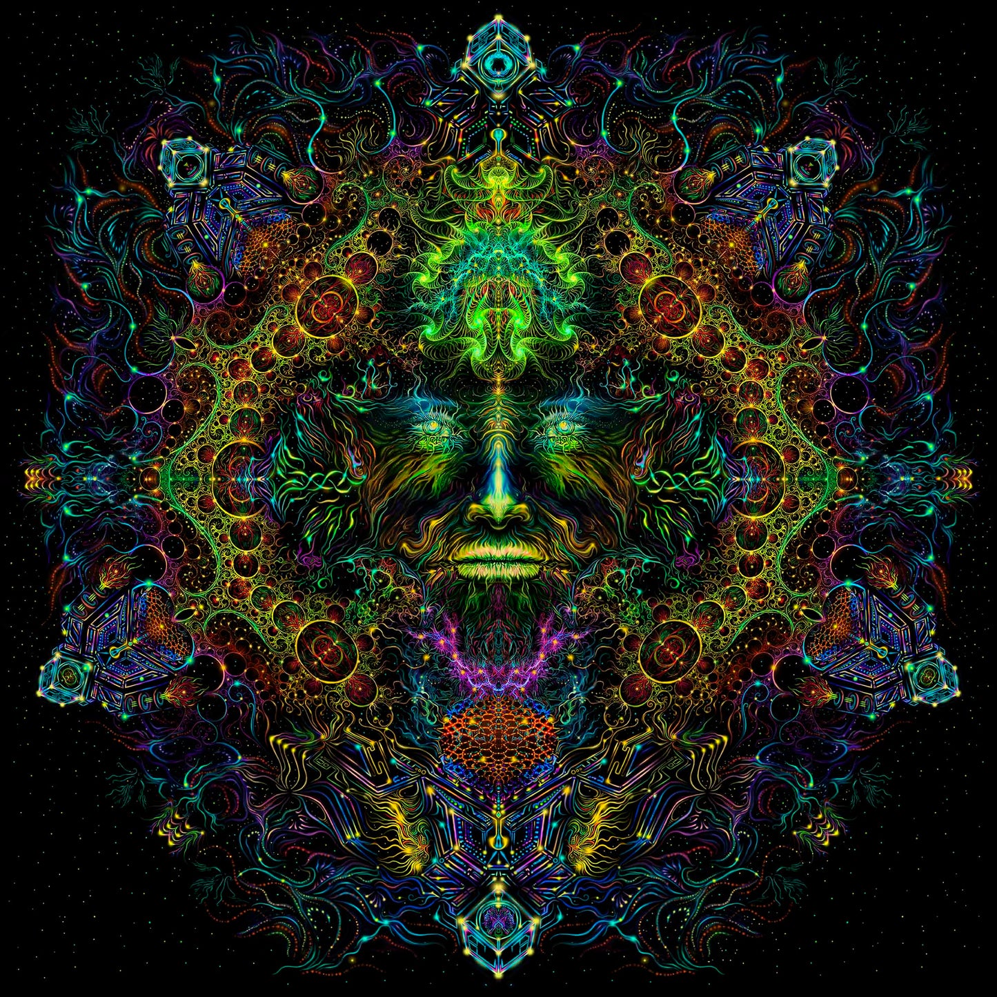 Consciousness of the Universe Backdrop UV-Active Blacklight - Artrama