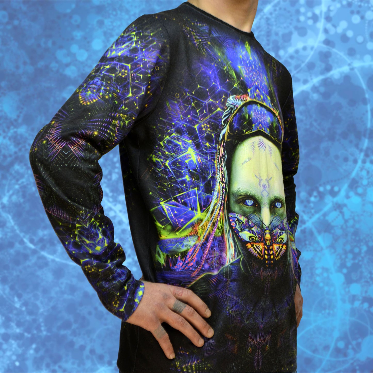 Cyber Howkmoth Long sleeve UV-active Blacklight - Artrama