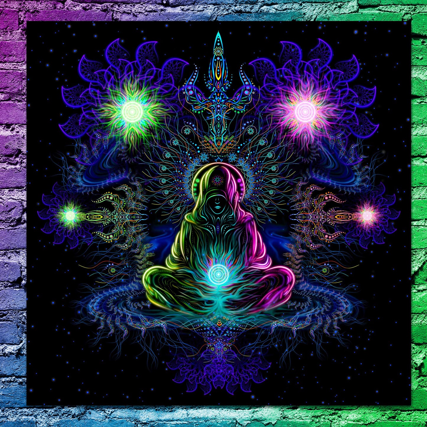 Deep of space UV active Blacklight Backdrop - Artrama