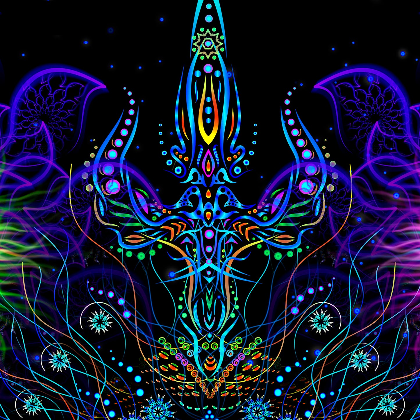 Deep of space UV active Blacklight Backdrop - Artrama