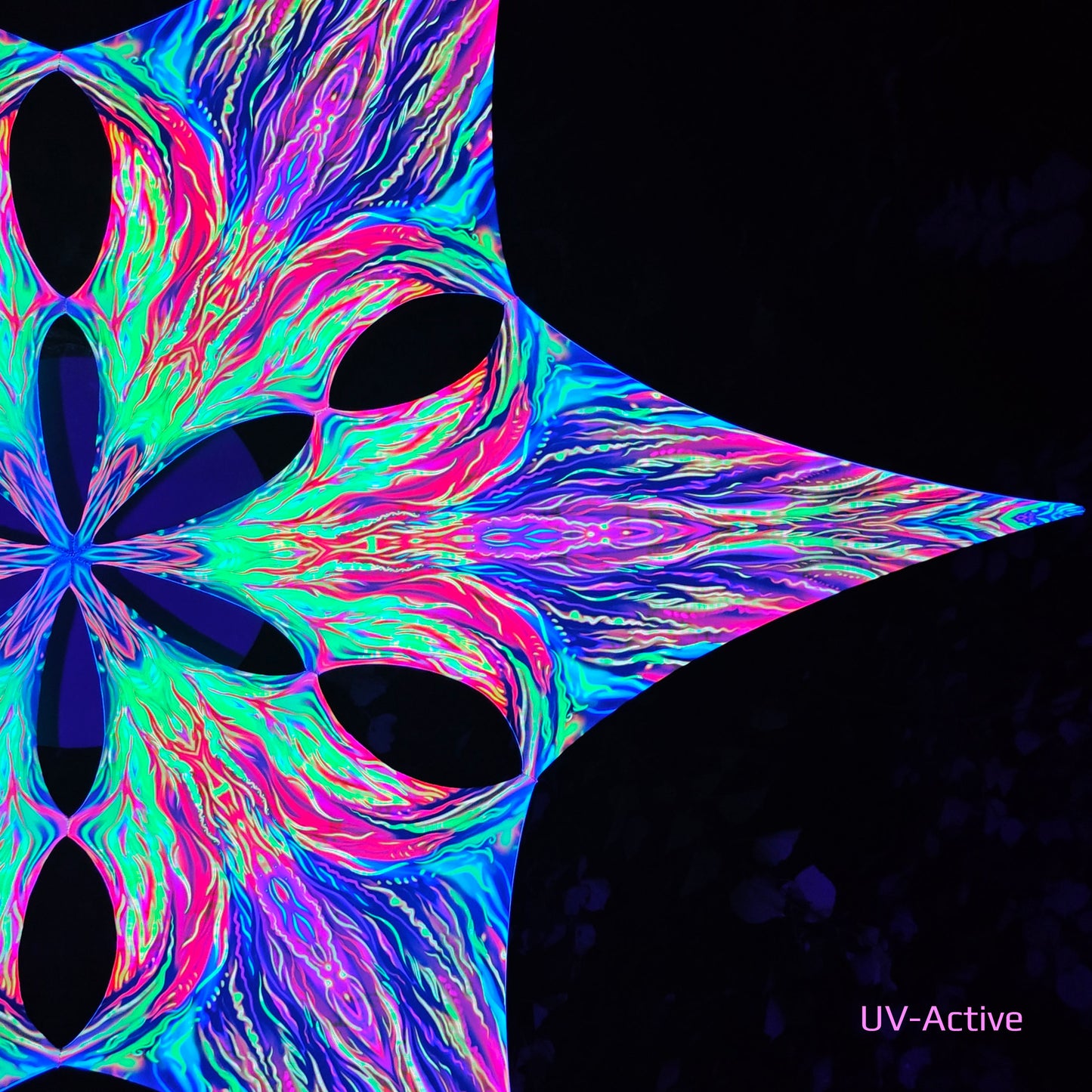 Fire Dance Canopy UV Active Blacklight Decor