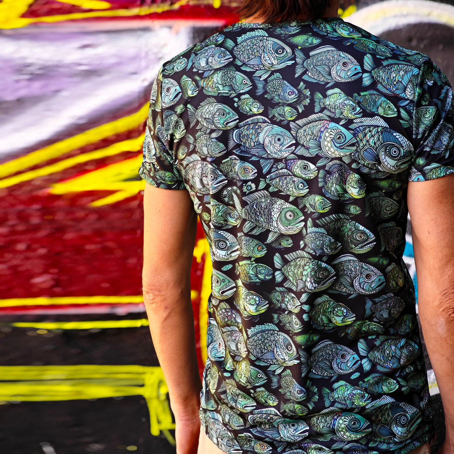 Fish Blacklight UV active T-shirt
