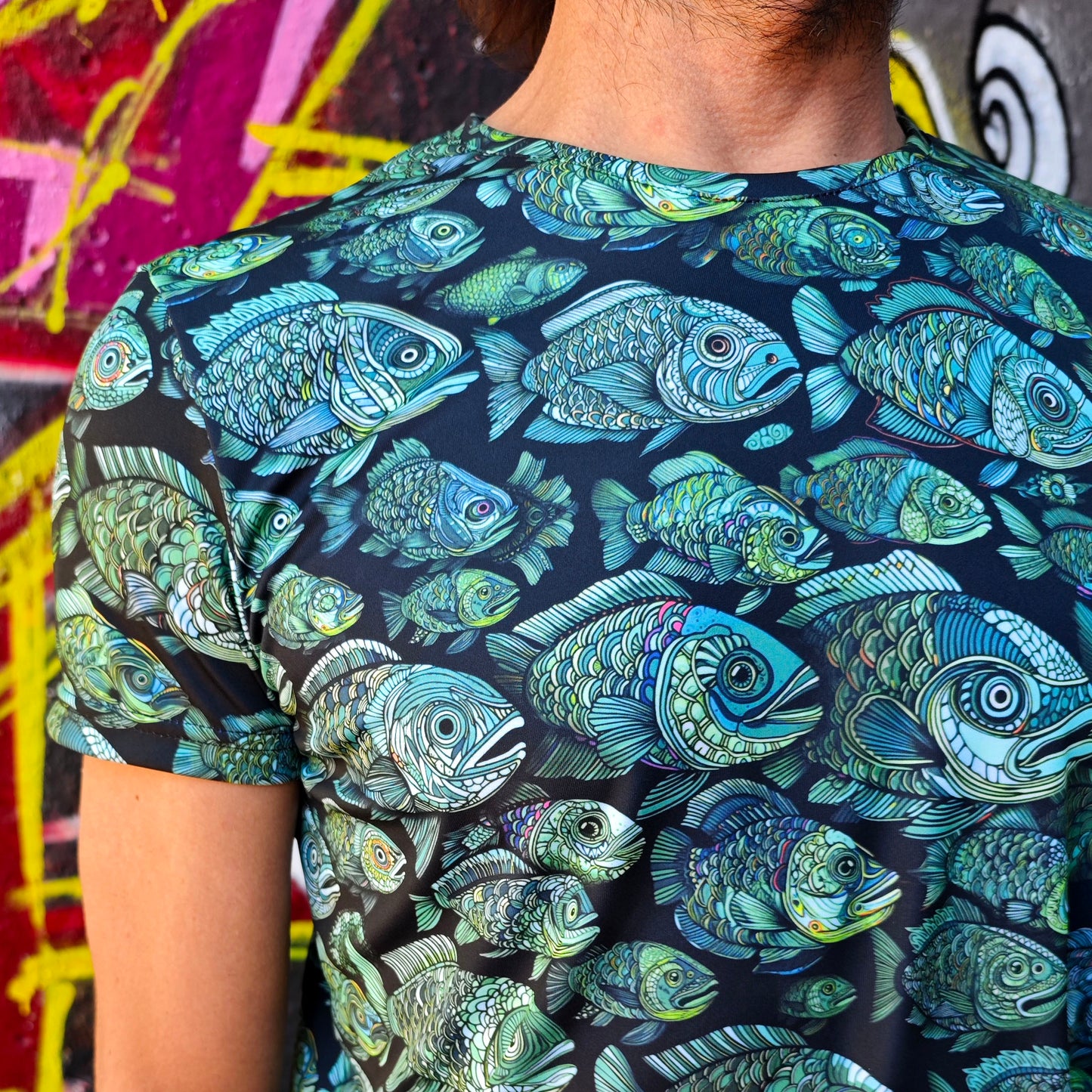 Fish Blacklight UV active T-shirt