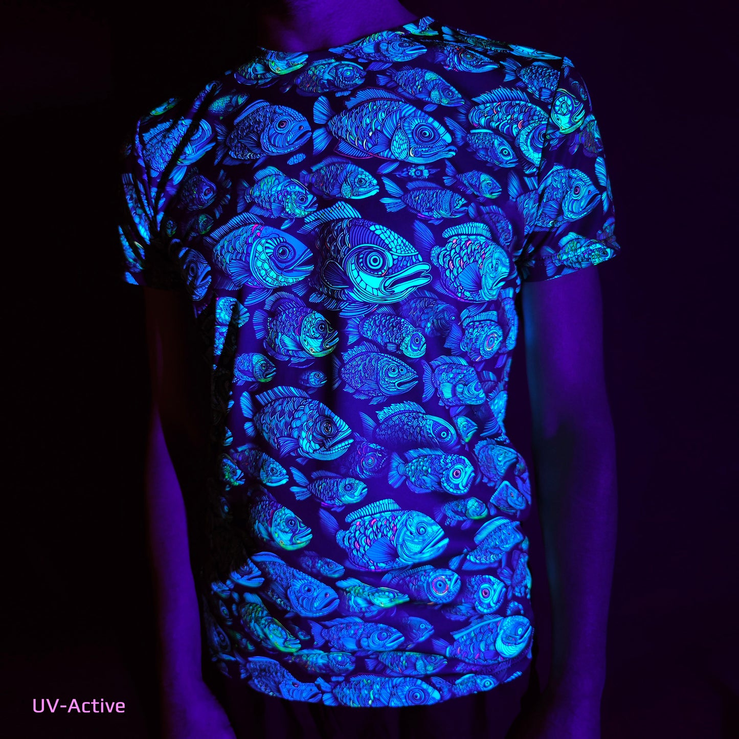 Fish Blacklight UV active T-shirt