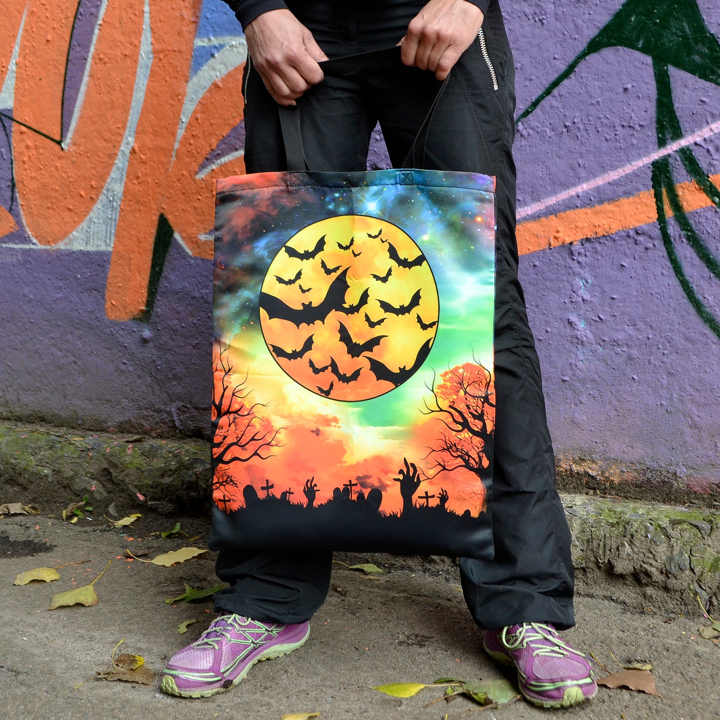 Autumn Mood Blacklight UV active shopper bag