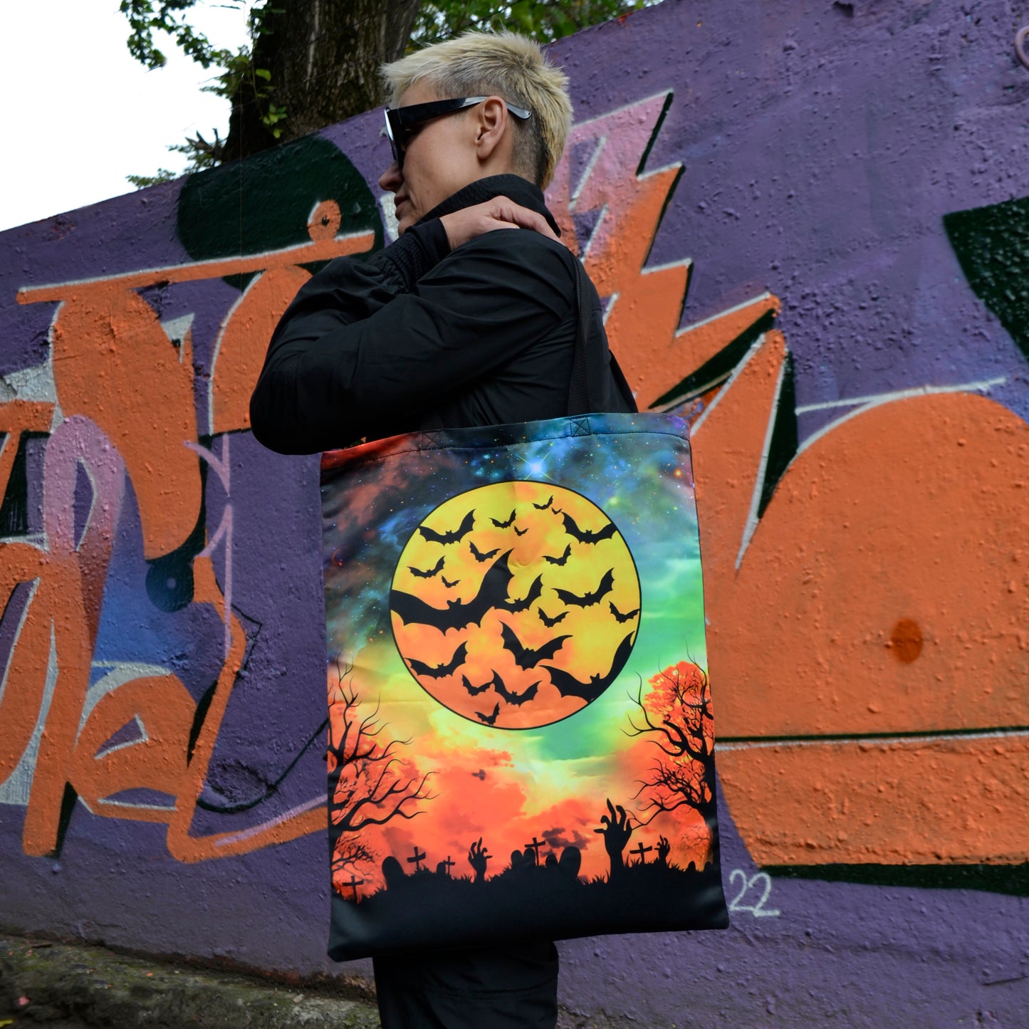 Autumn Mood Blacklight UV active shopper bag