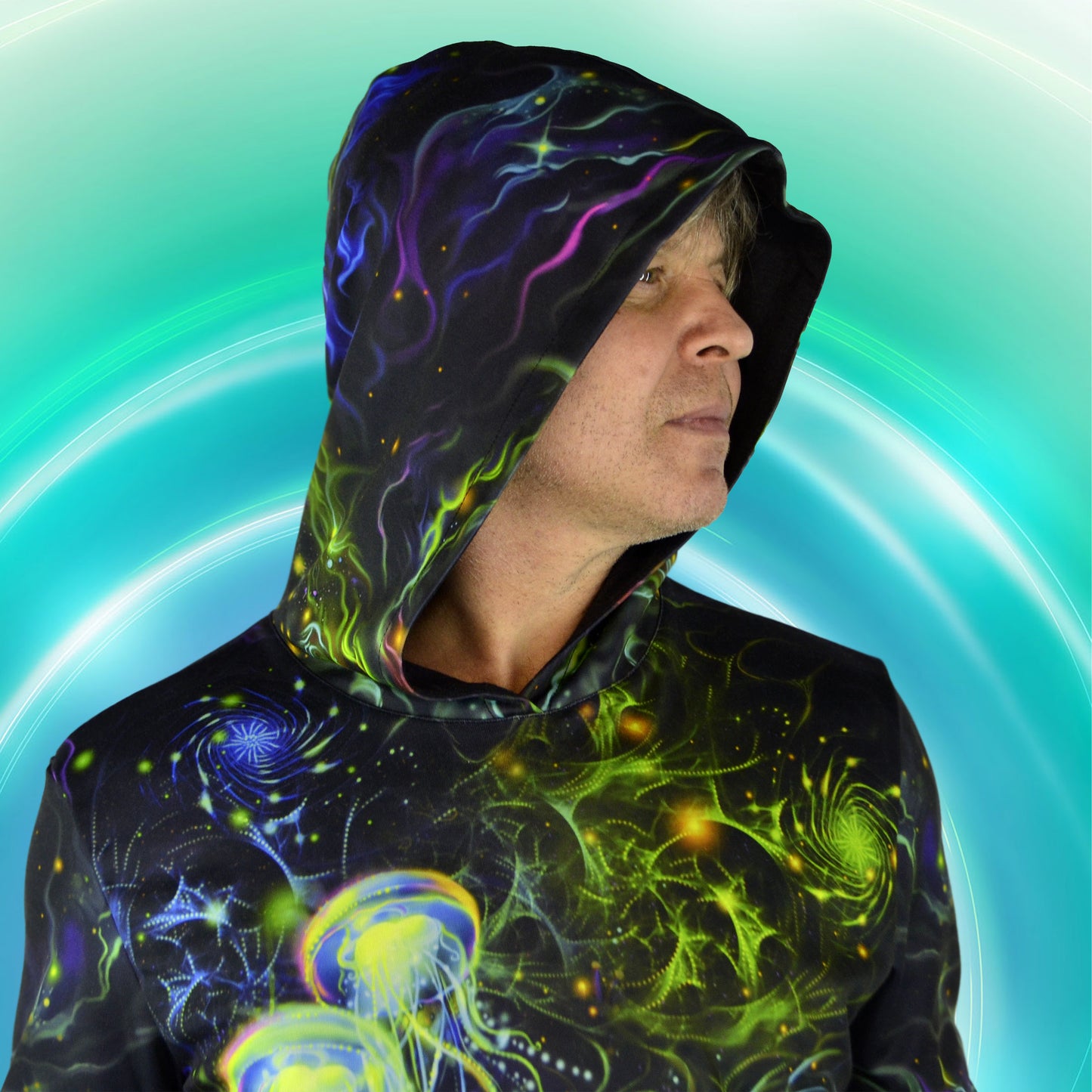 Jellyfish Long sleeve UV-active Blacklight - Artrama