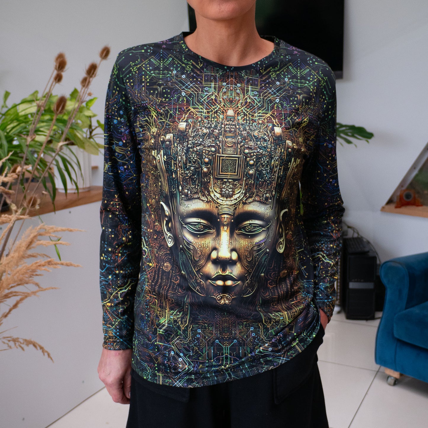 Buddha state Mind Processor Blacklight UV active Long sleeve - Artrama