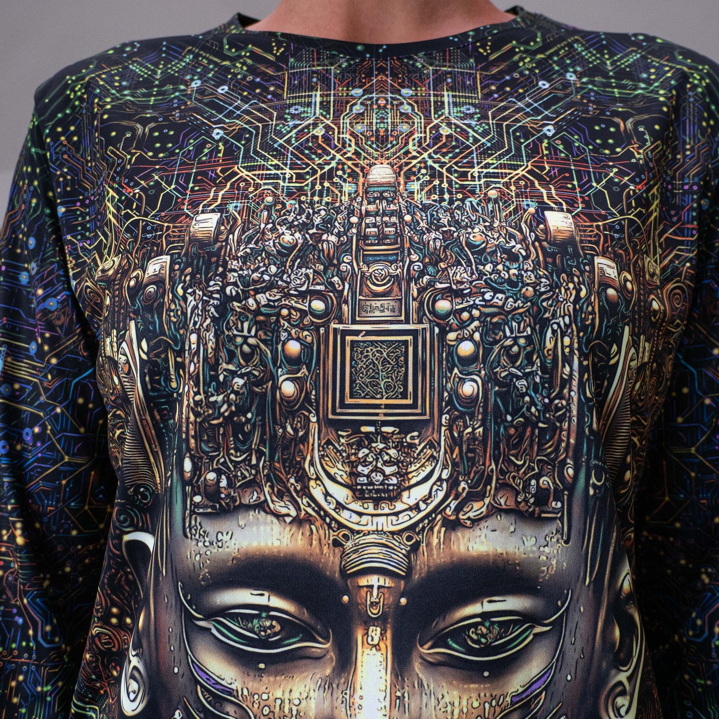 Buddha state Mind Processor Blacklight UV active Long sleeve - Artrama