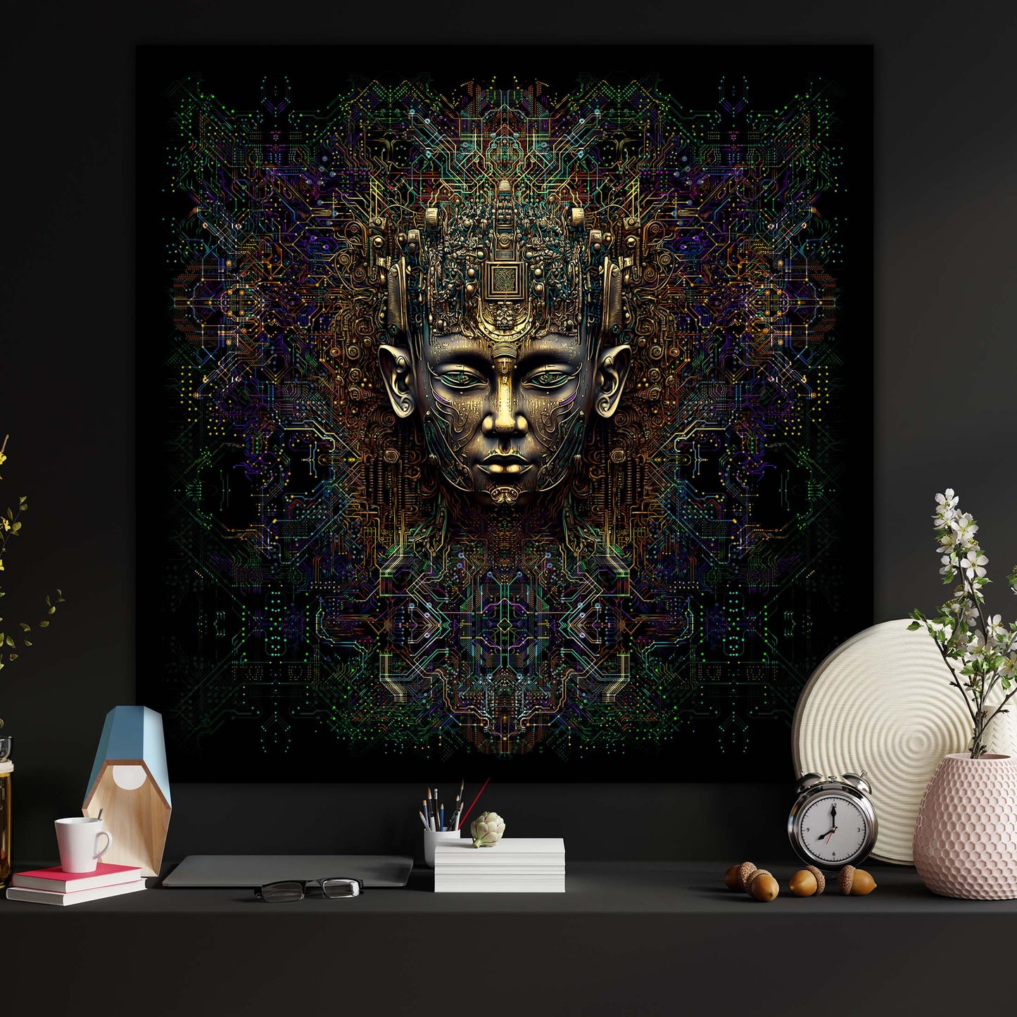 Mind Processor Buddha Backdrop UV-Active Blacklight - Artrama