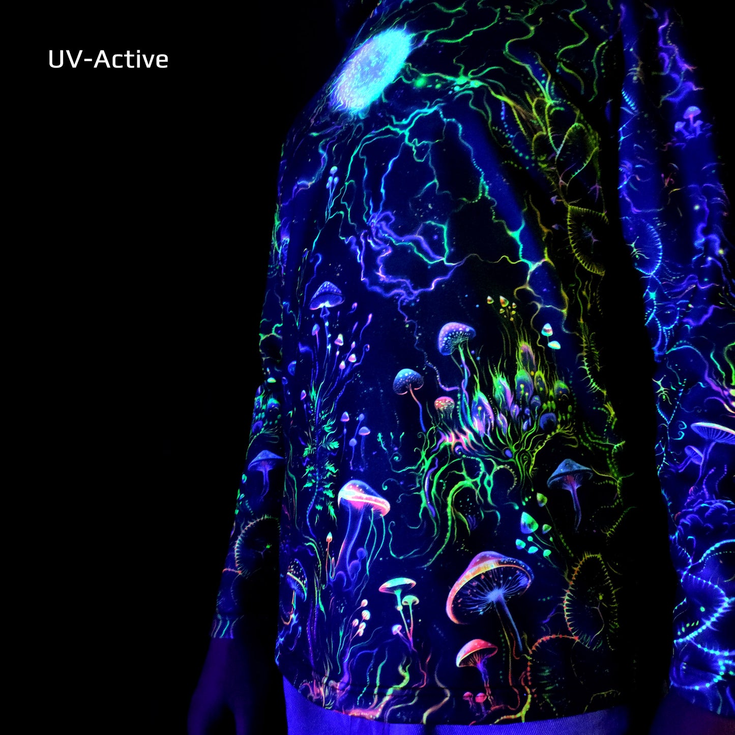 Mushrooms kingdom Long sleeve UV-active Blacklight - Artrama