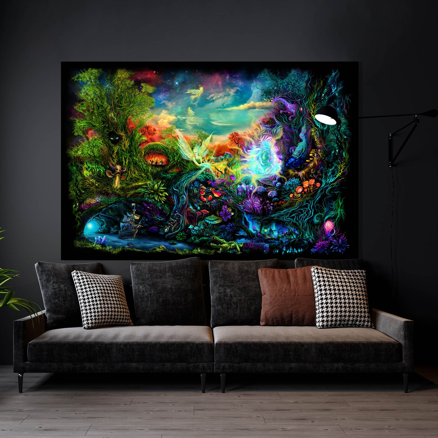 Neverland Psy backdrop UV-Active Blacklight - Artrama