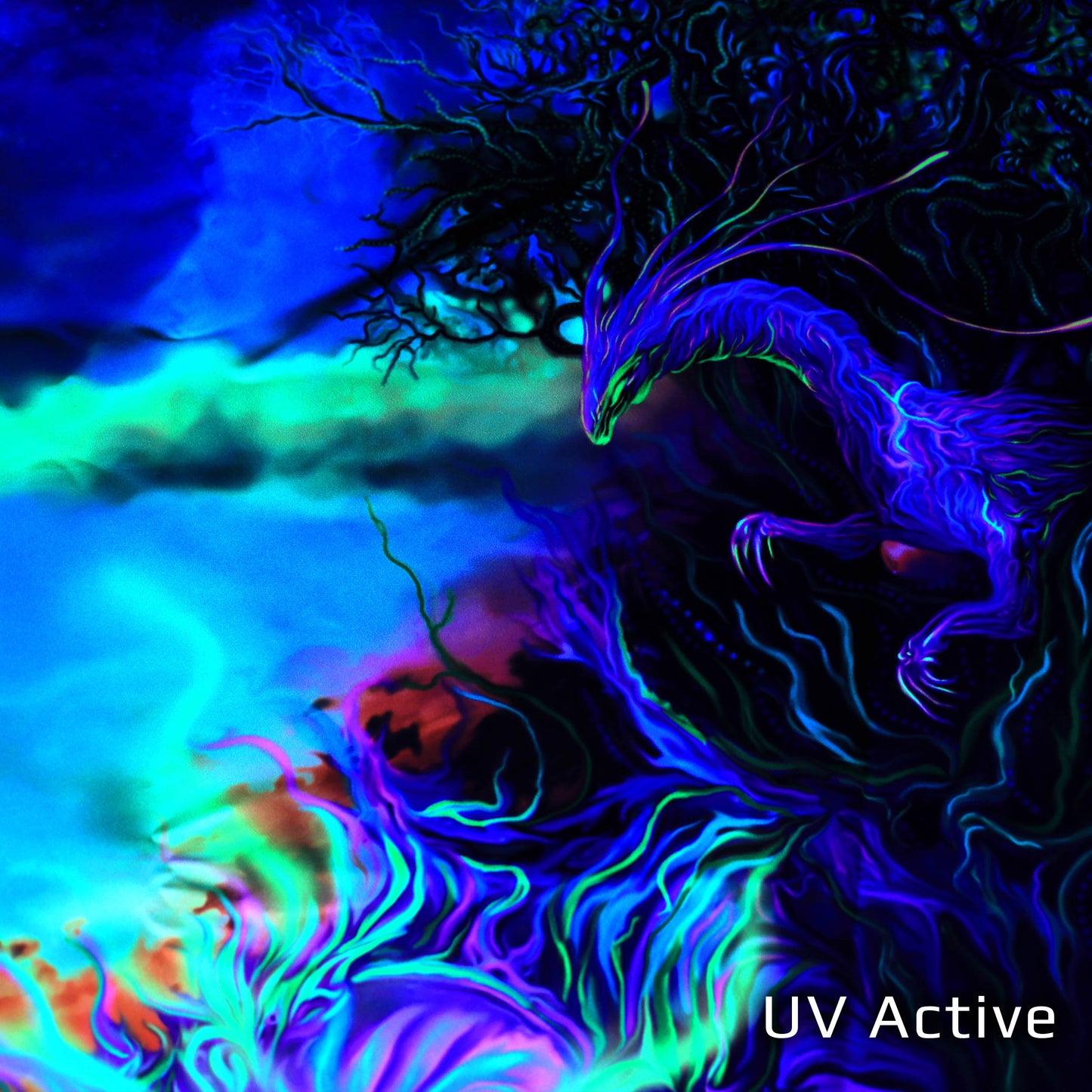 Neverland Psy backdrop UV-Active Blacklight - Artrama