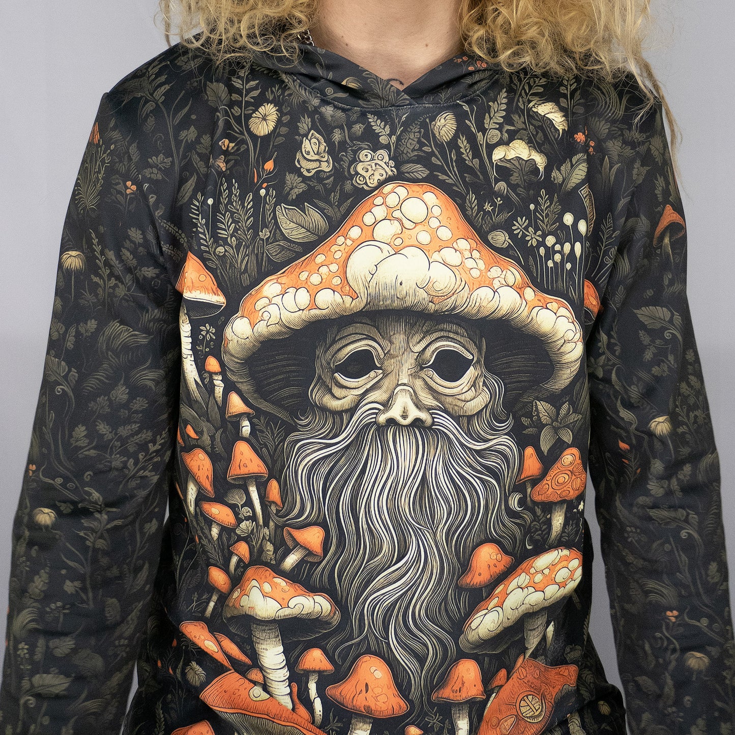 Old Mushrooms Long sleeve UV-active Blacklight - Artrama