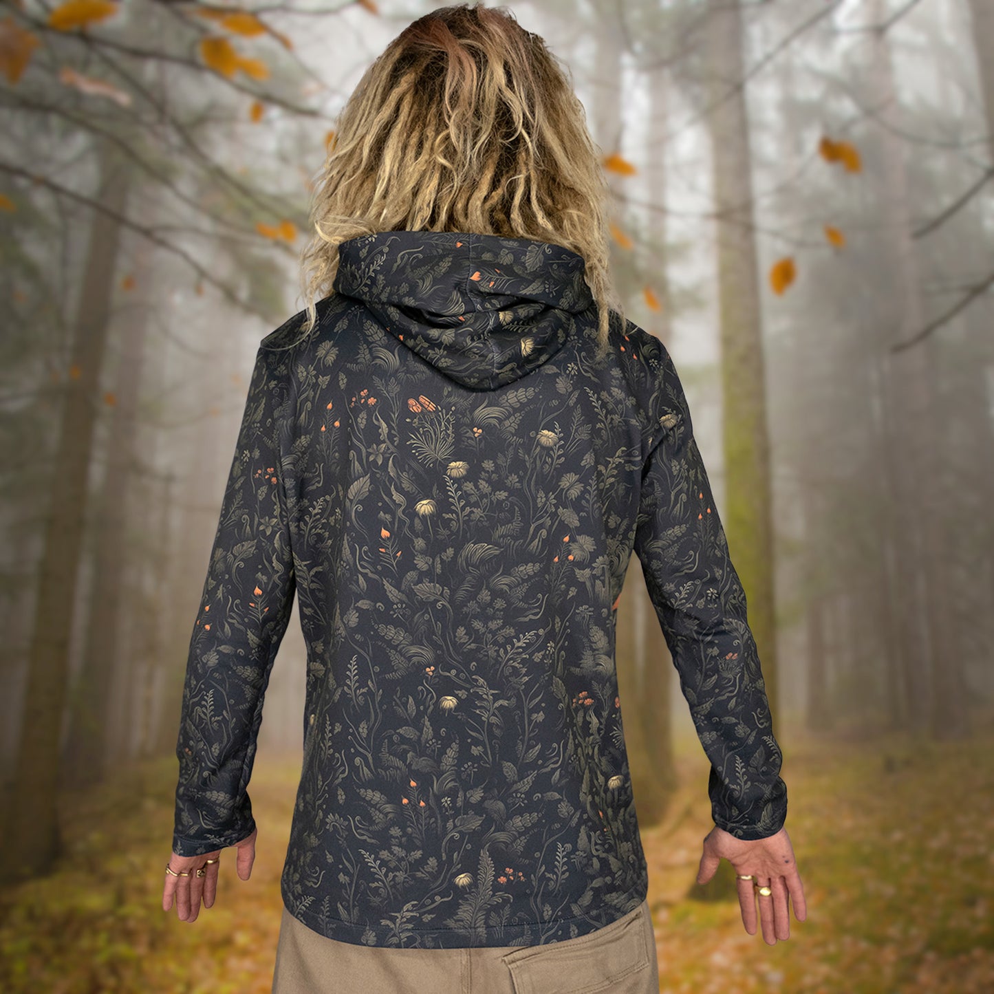 Old Mushrooms Long sleeve UV-active Blacklight - Artrama