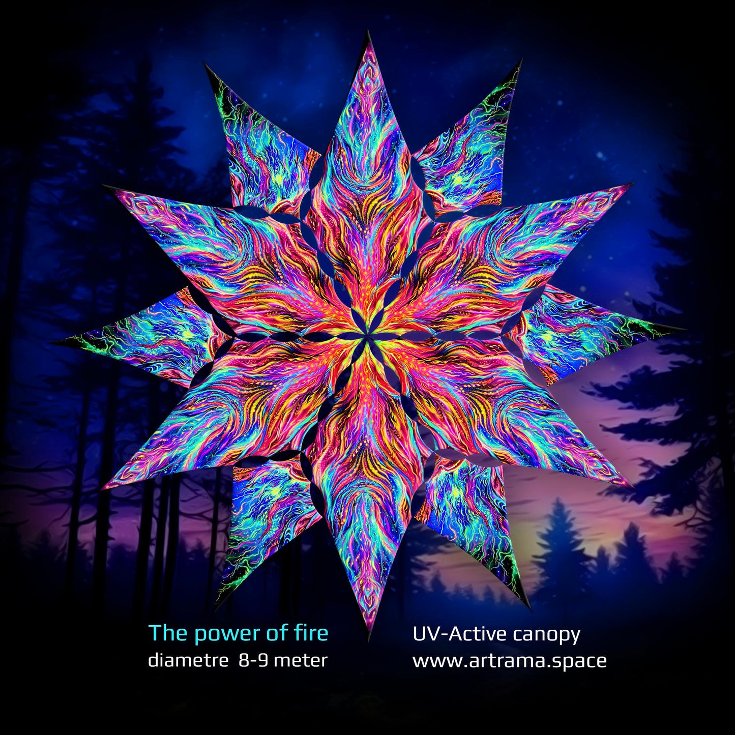 The Power of Fire Canopy UV-Active Blacklight