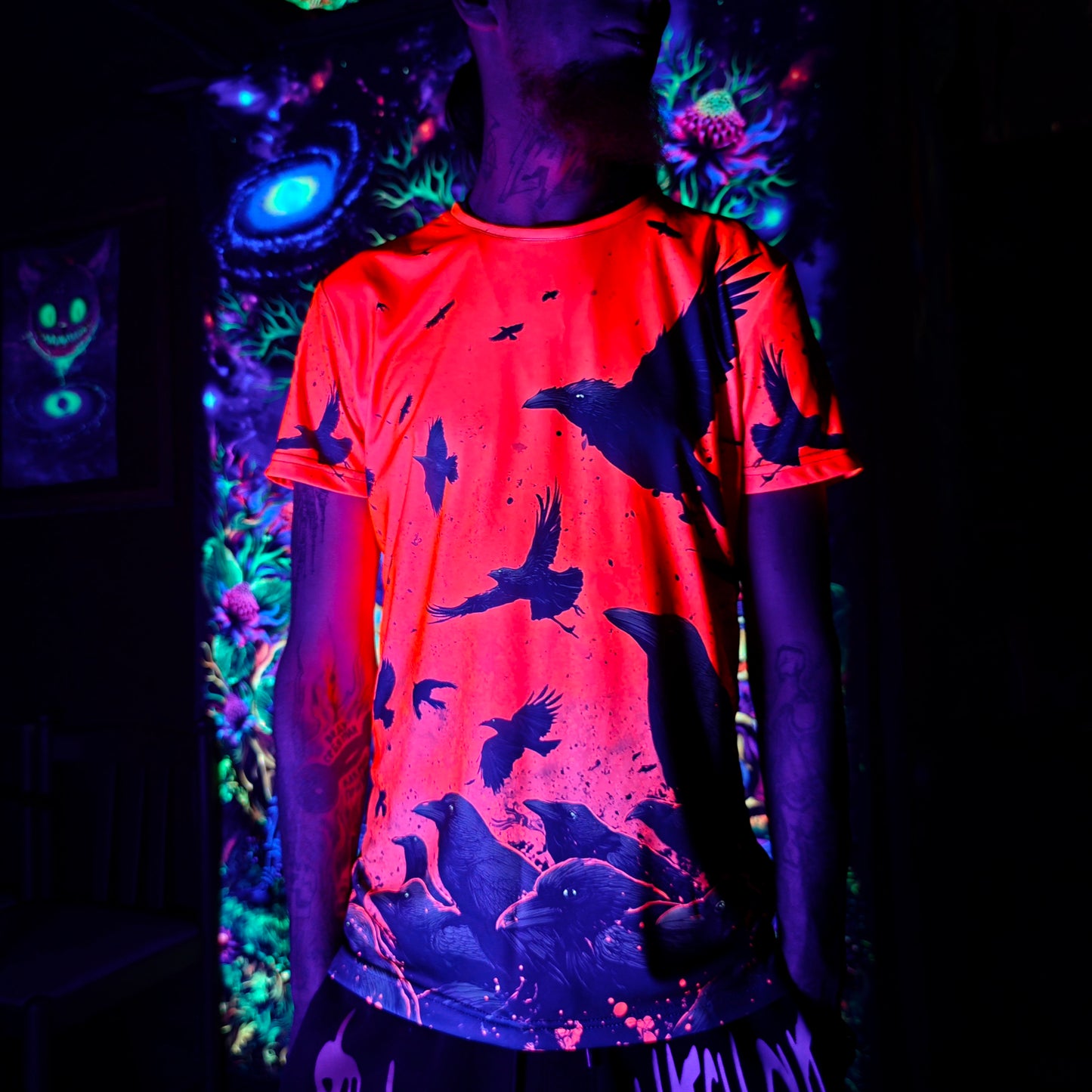 Ravens Long sleeve UV-active Blacklight