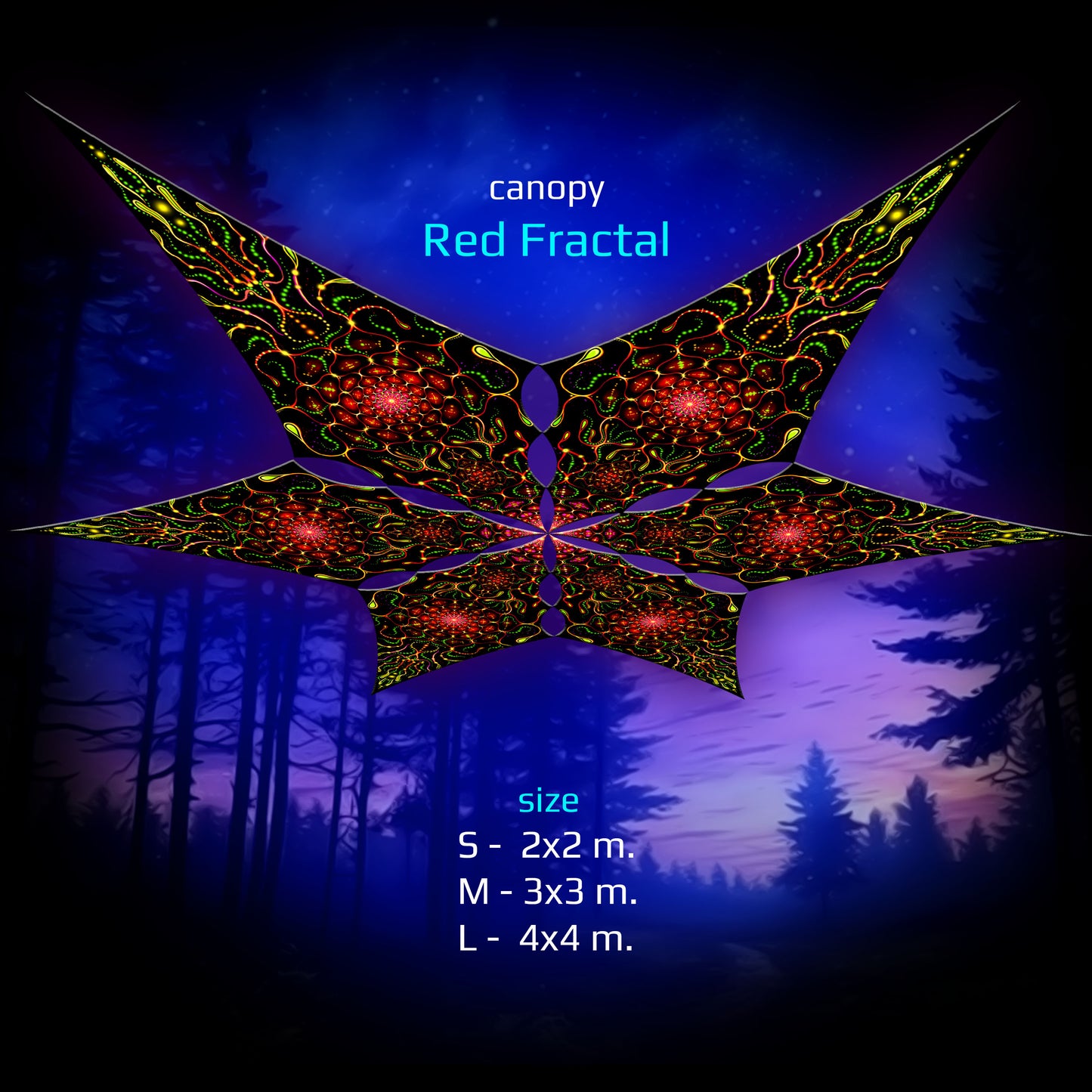 Origin of life on Earth Canopy UV-Active Blacklight Decor