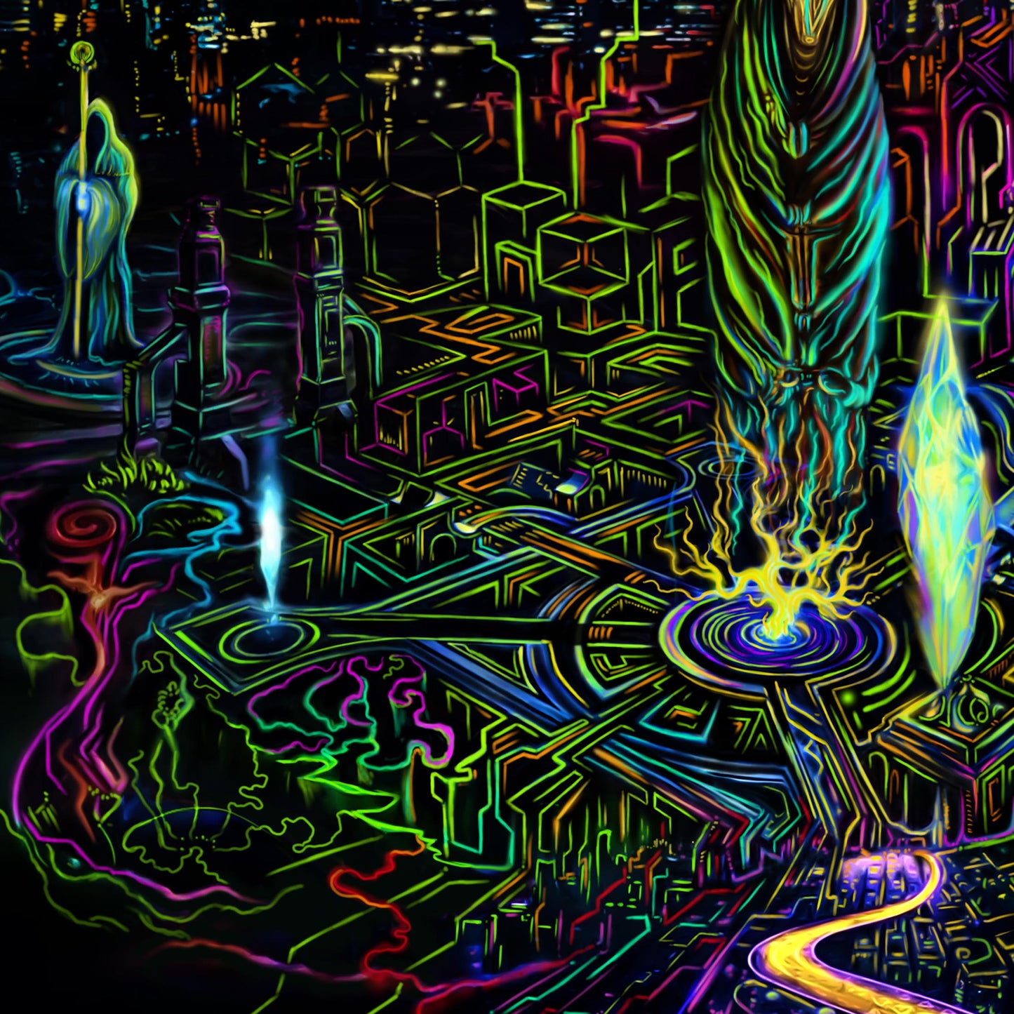 Yggdrasil Backdrop UV-Active Blacklight - Artrama