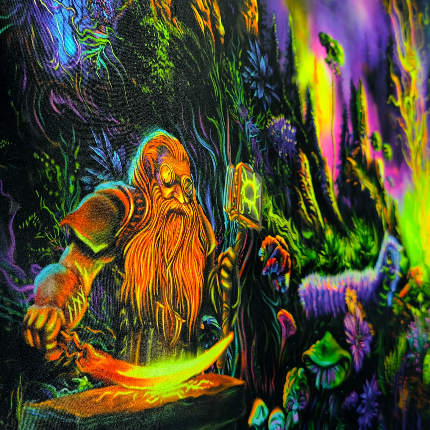 Dwarf meadow Backdrop UV-Active Blacklight