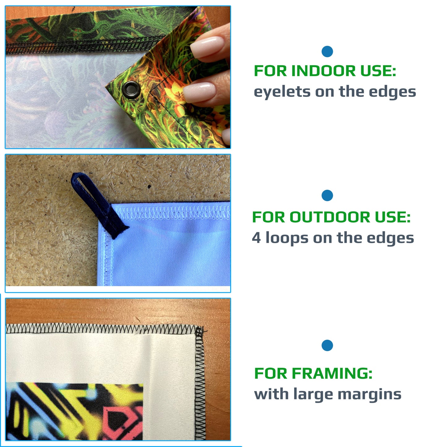 Alice in a Psychedelic Wonderland Vertical Backdrop UV-Active Blacklight - Artrama