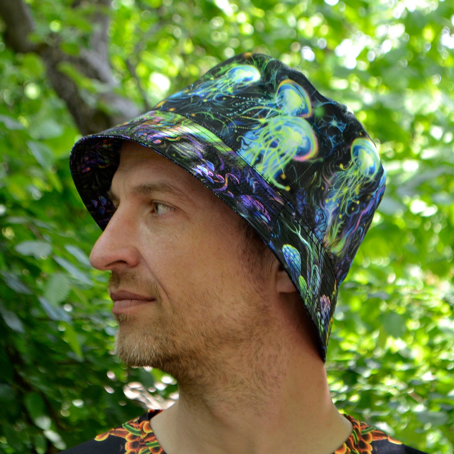 Jellyfish Panama, Blacklight UV active bucket hat