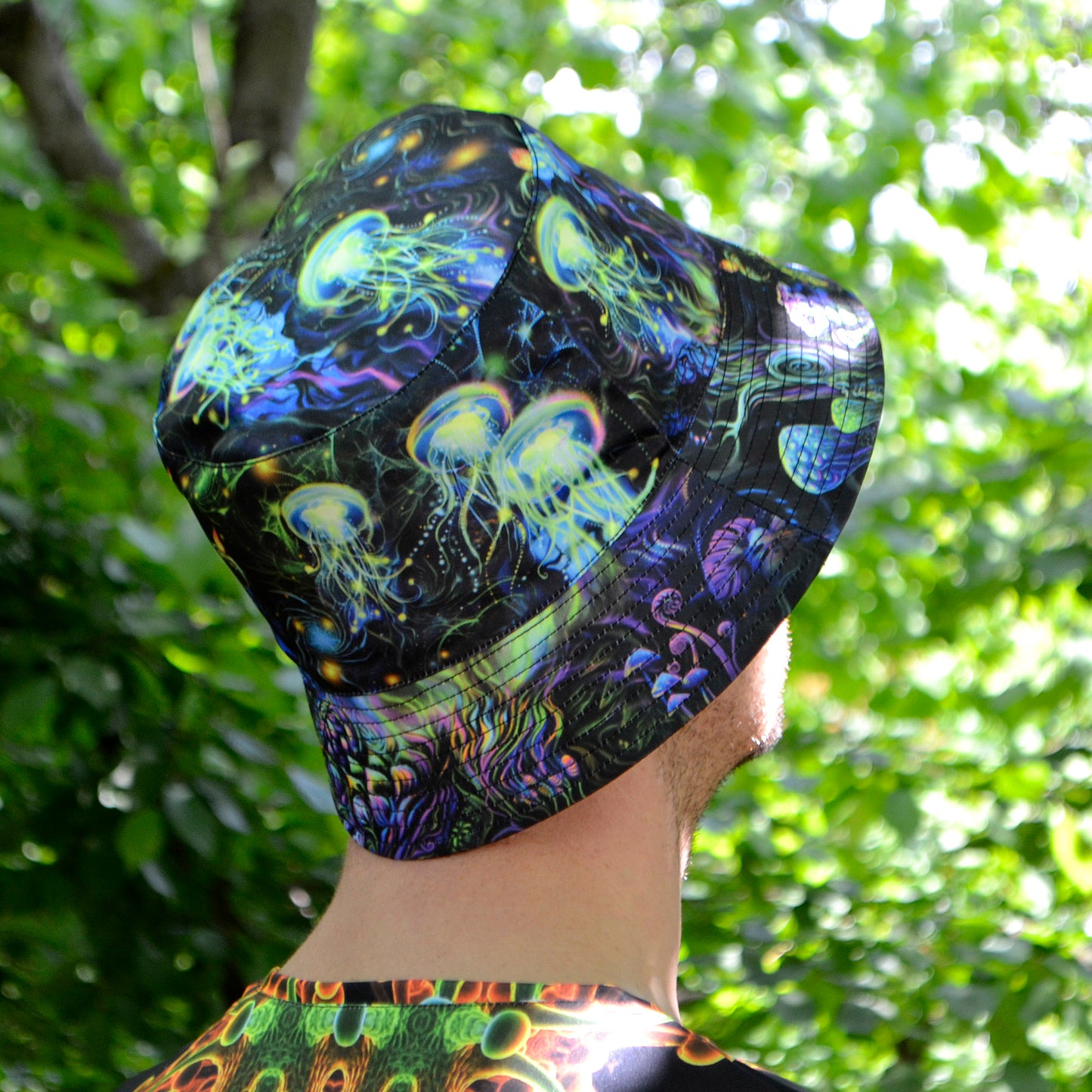 Jellyfish Panama, Blacklight UV active bucket hat