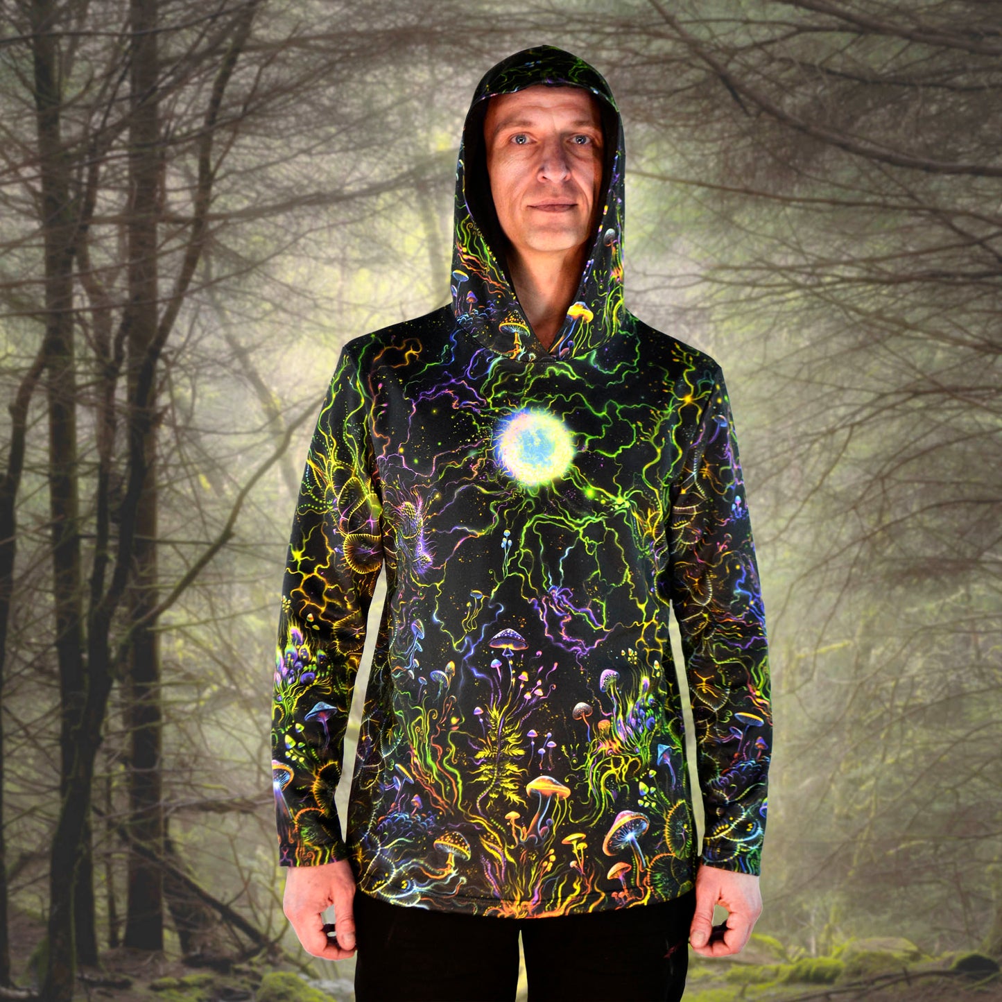 Mushrooms kingdom Long sleeve UV-active Blacklight - Artrama