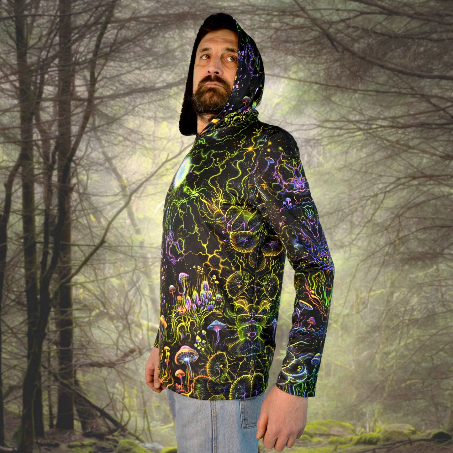 Mushrooms kingdom Long sleeve UV-active Blacklight - Artrama