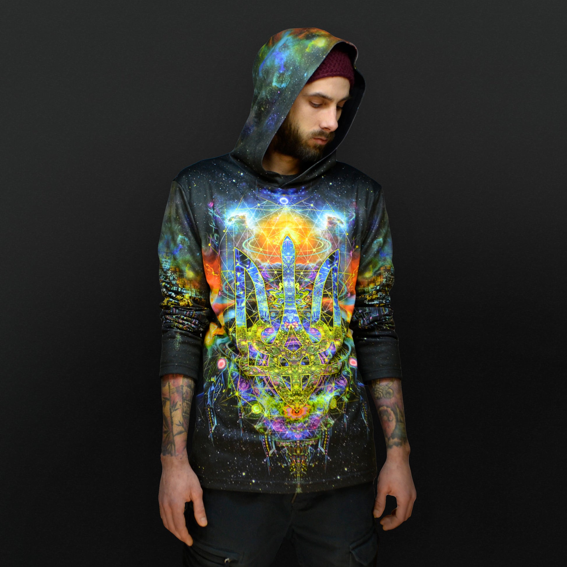 UA Tryzub Long sleeve UV-active Blacklight - Artrama