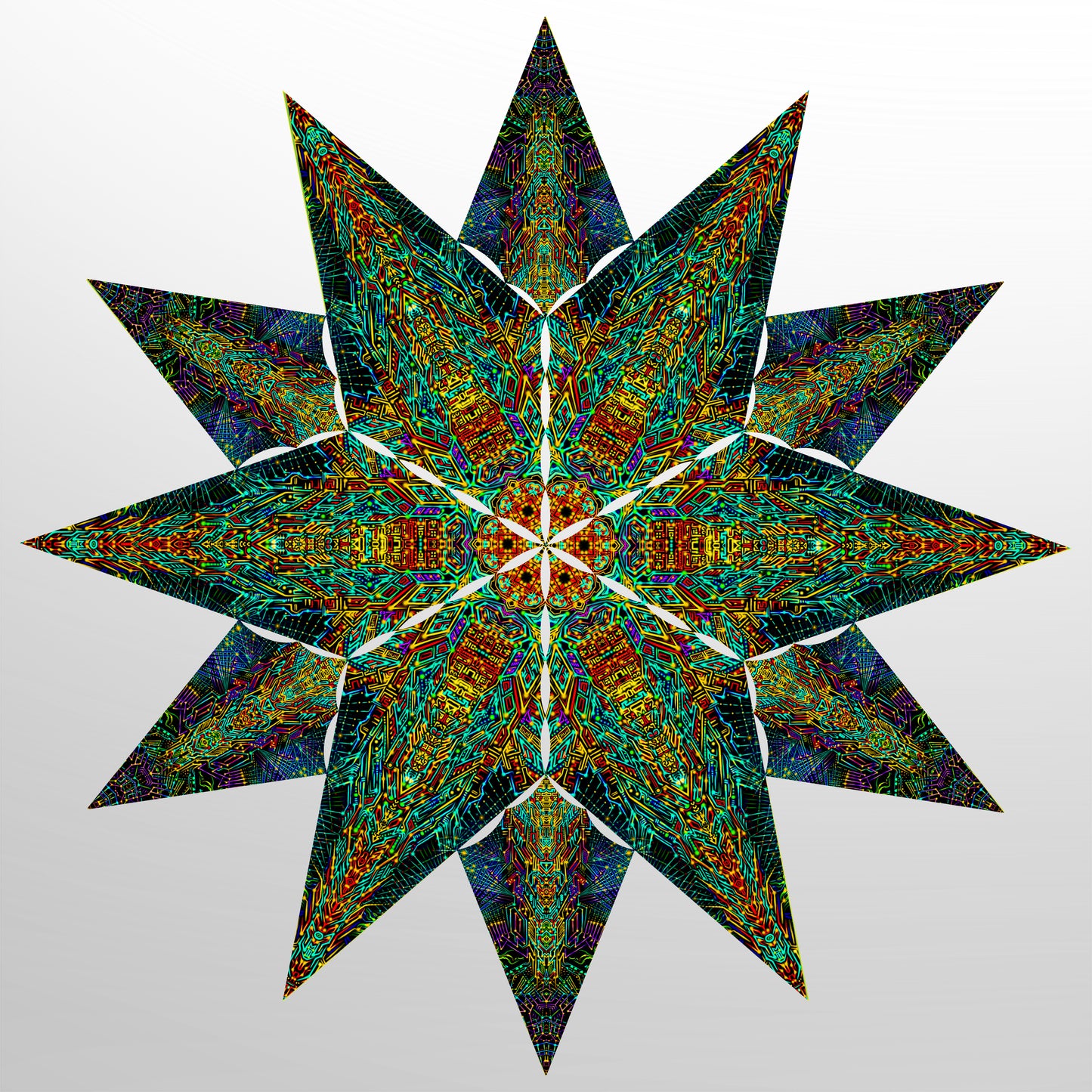Cyber Yantra Canopy UV-Active Blacklight Decor