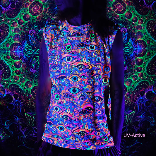 All eyes on me Sleeveless T-Shirt Blacklight UV active