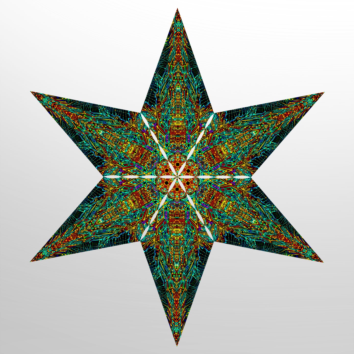 Cyber Yantra Canopy UV-Active Blacklight Decor