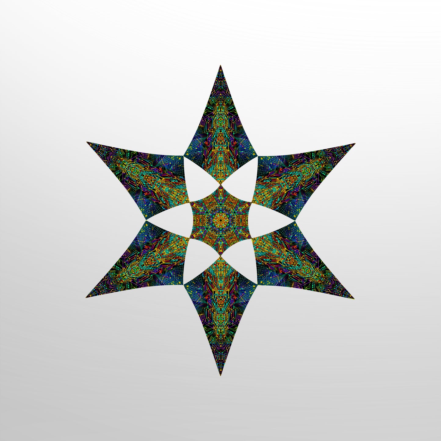 Cyber Yantra Canopy UV-Active Blacklight Decor